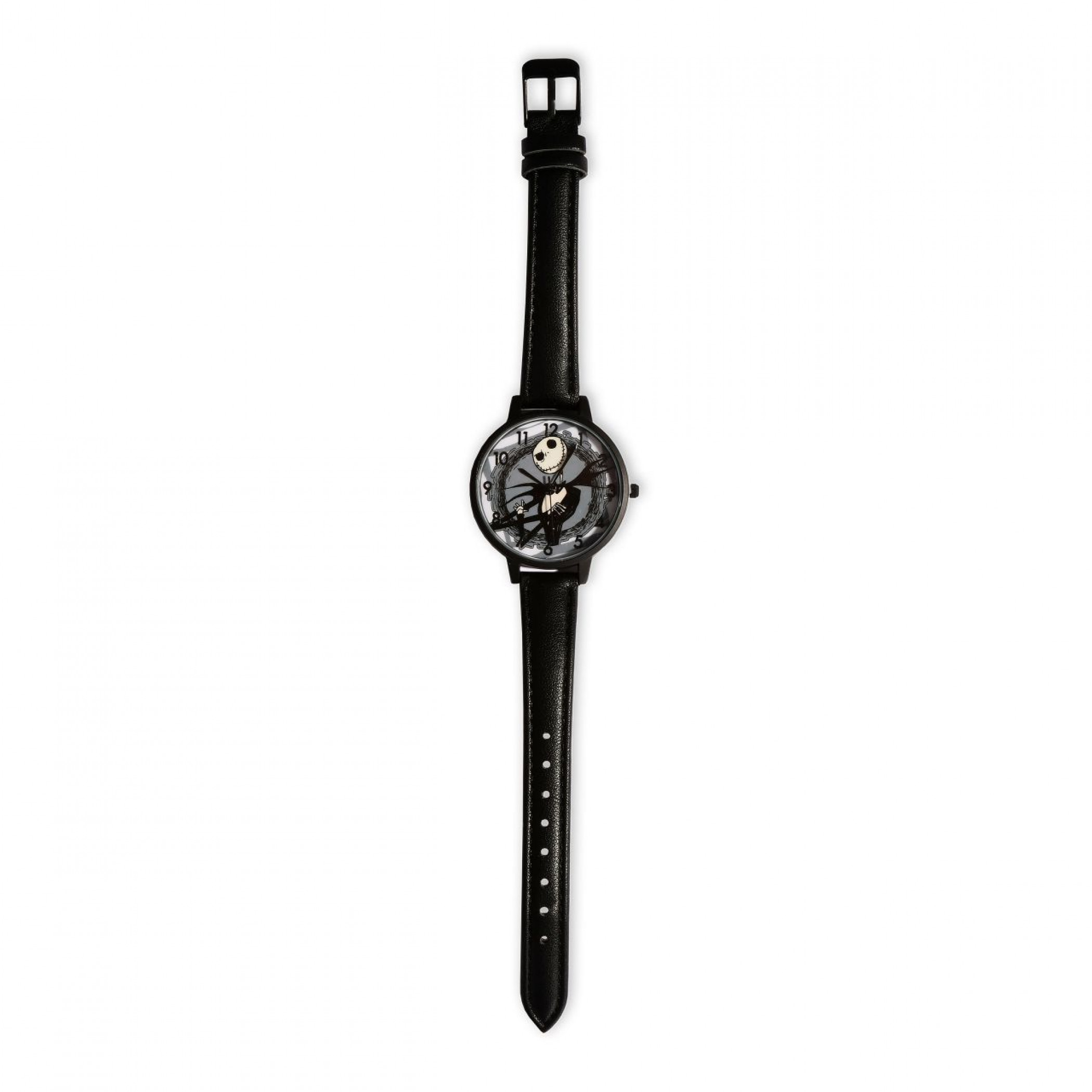 Nightmare Before Christmas Jack Skellington Watch with Leather Band