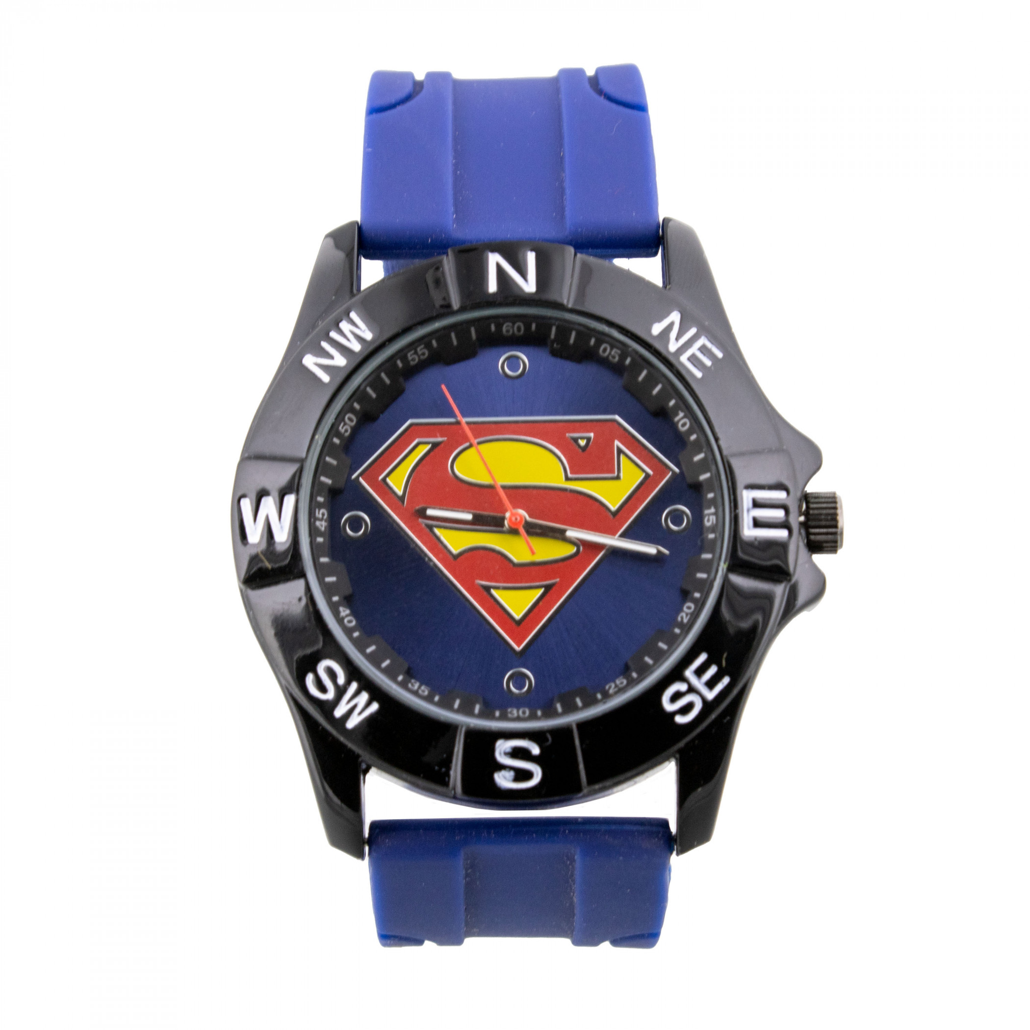 Superman Black on Blue Sport Watch