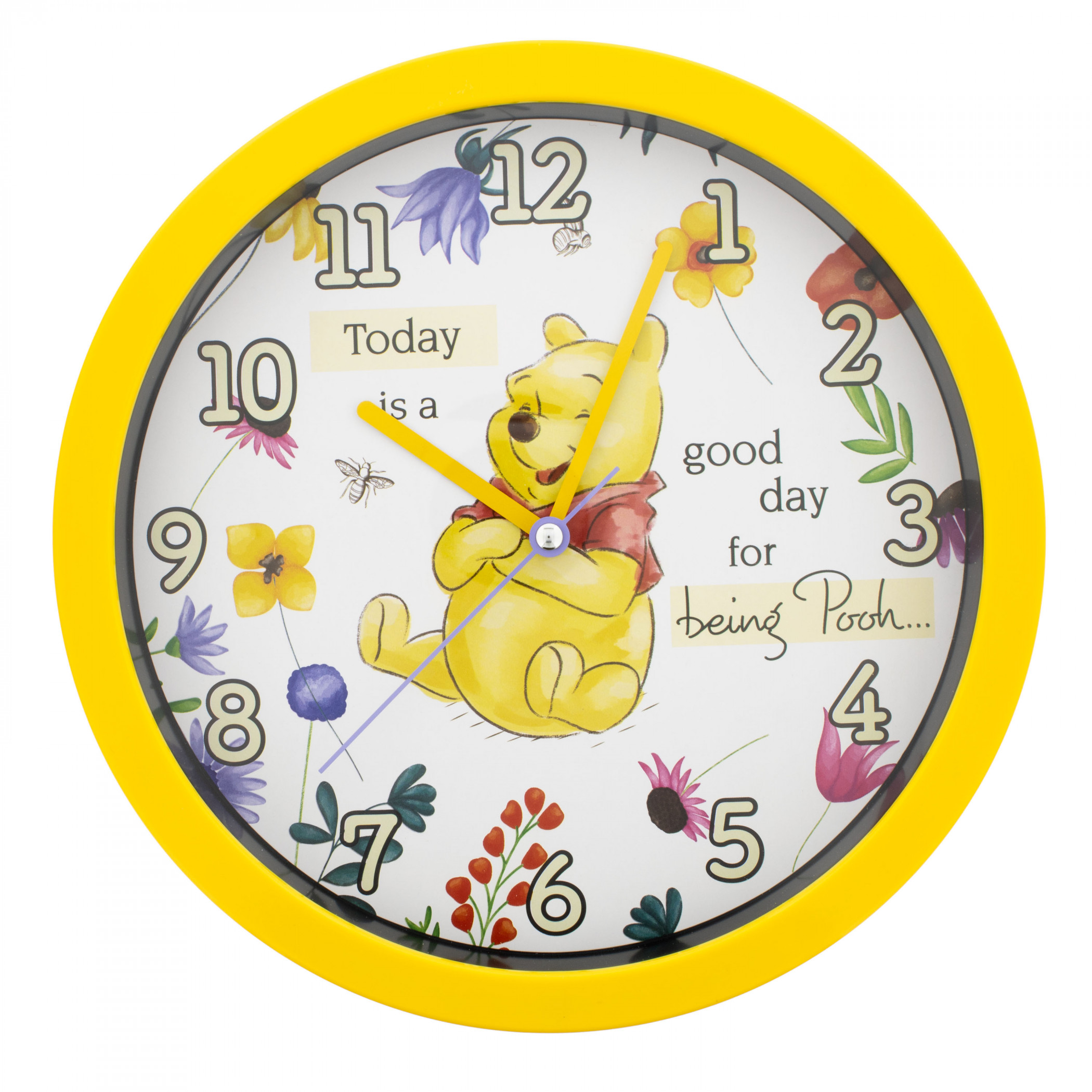 Winnie The Pooh and Flowers 12" Analog Wall Clock