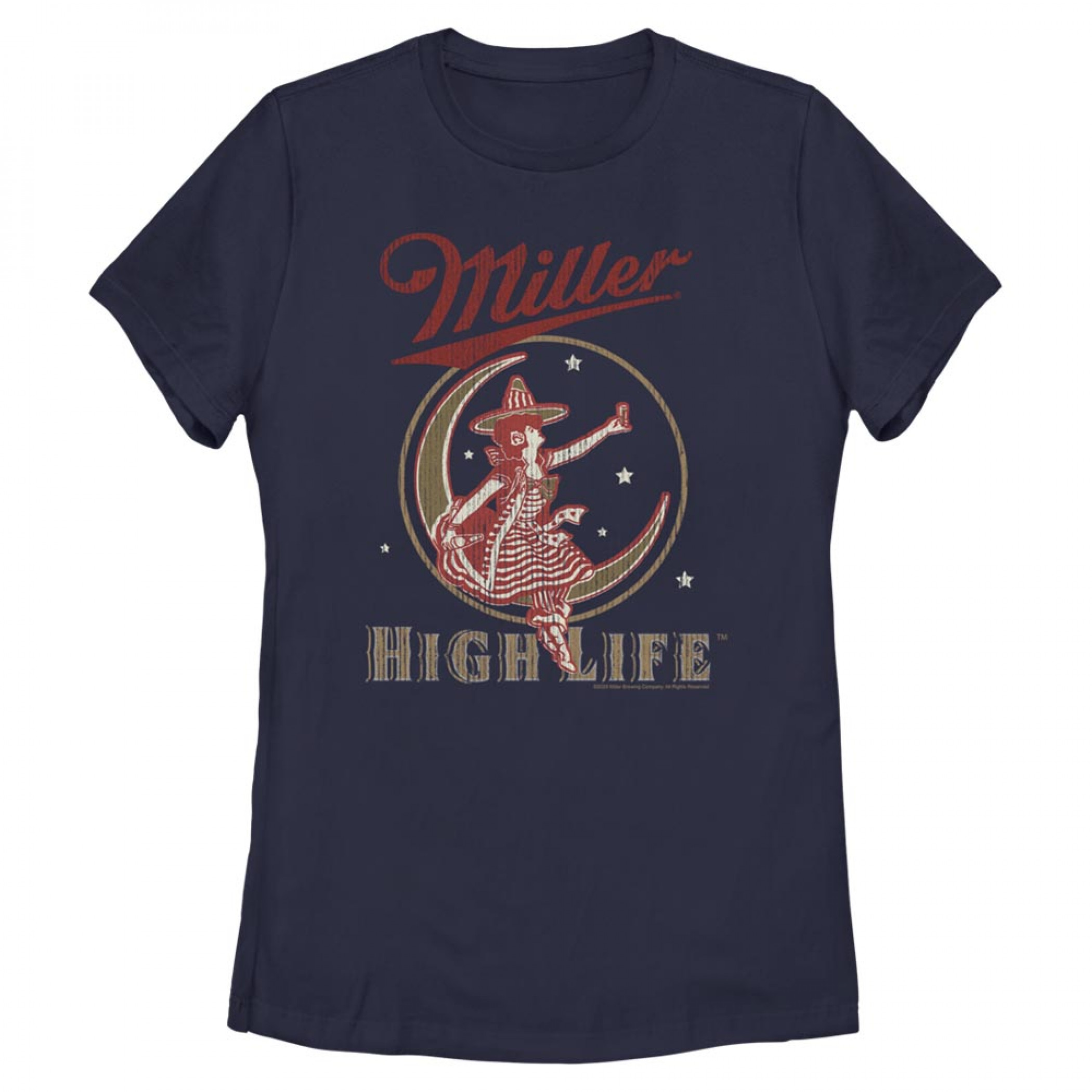 Miller High Life Moon Navy Women's Fit T-Shirt