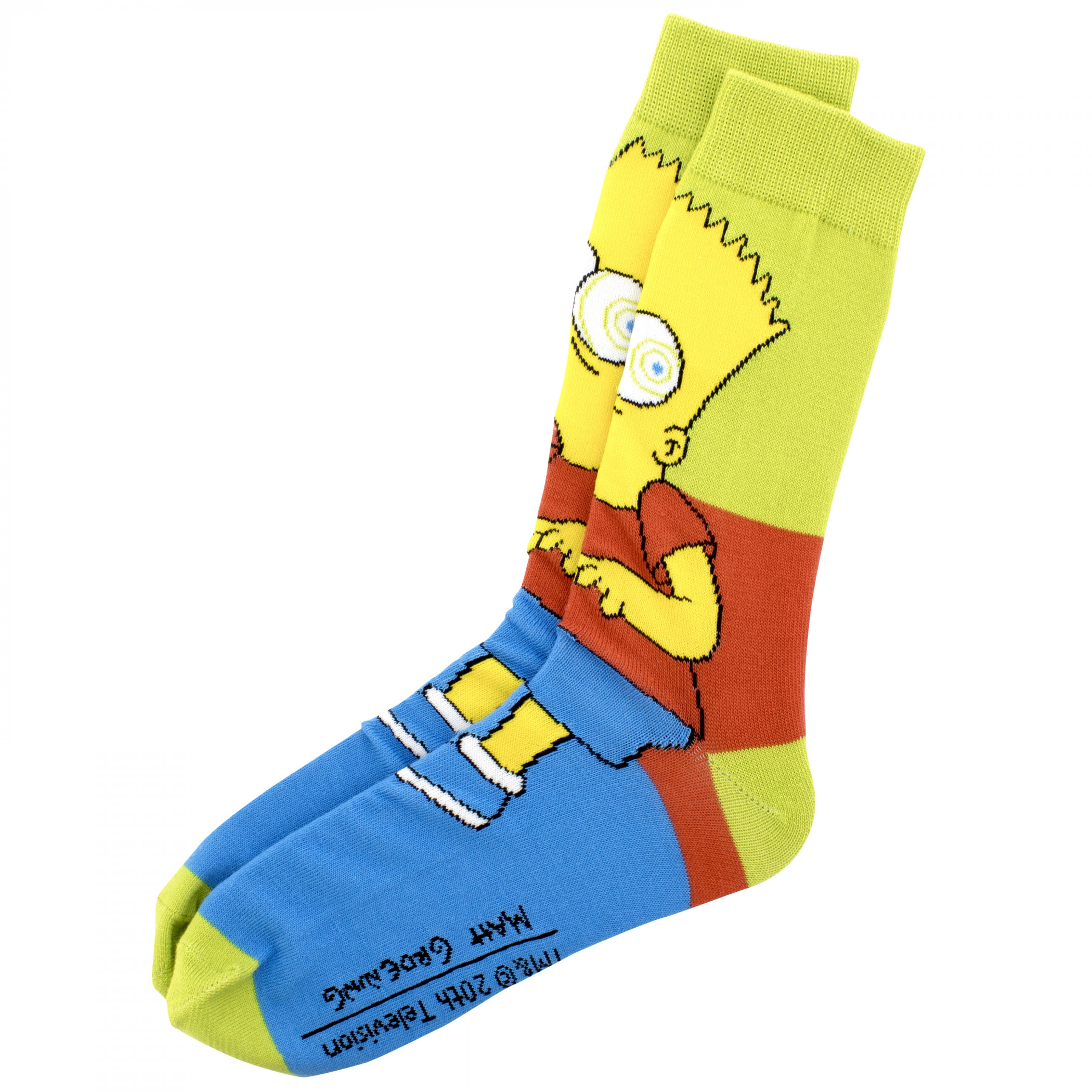 The Simpsons Bart Homer and Krusty 6-Pack Crew Socks