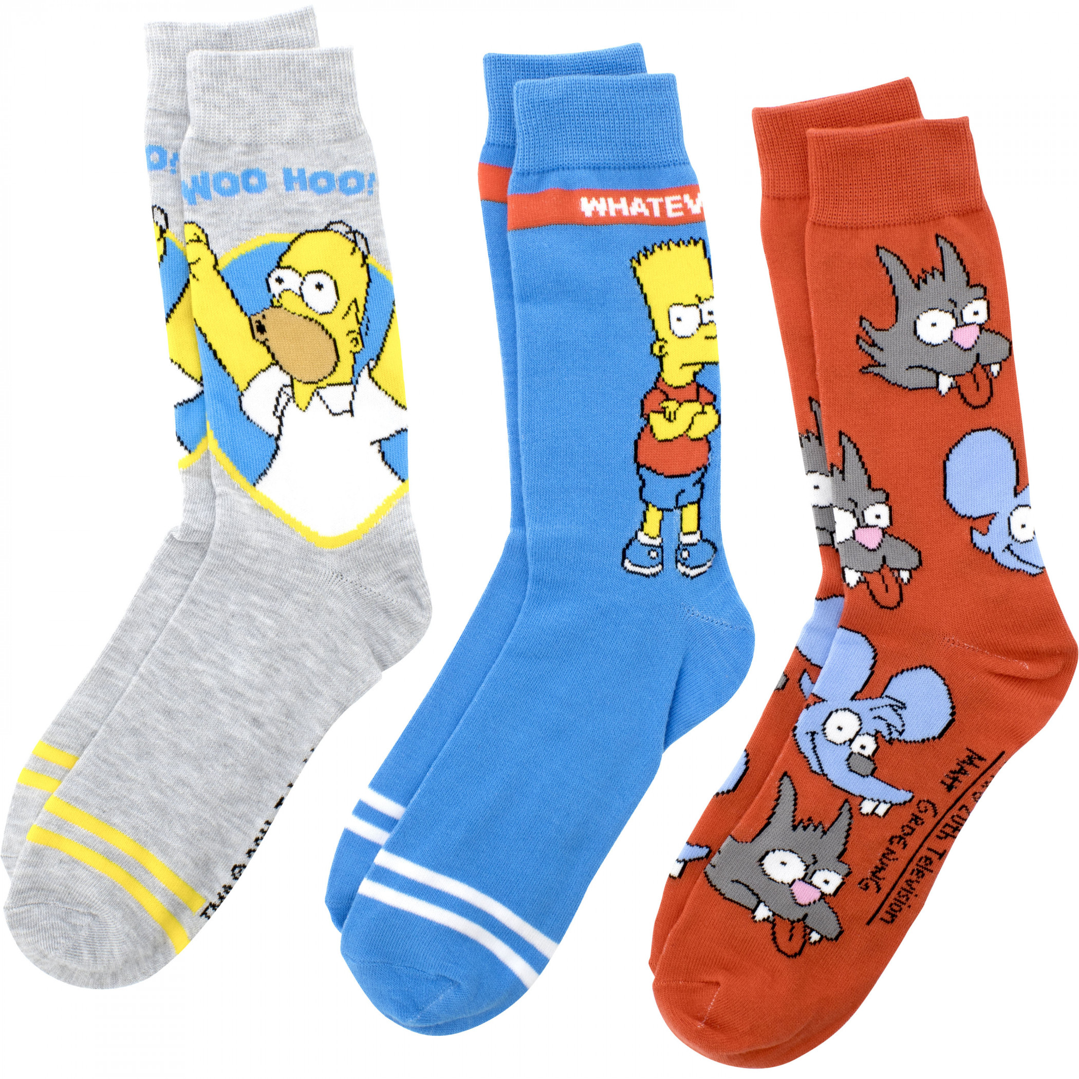 The Simpsons Whatever 3-Pack Crew Socks