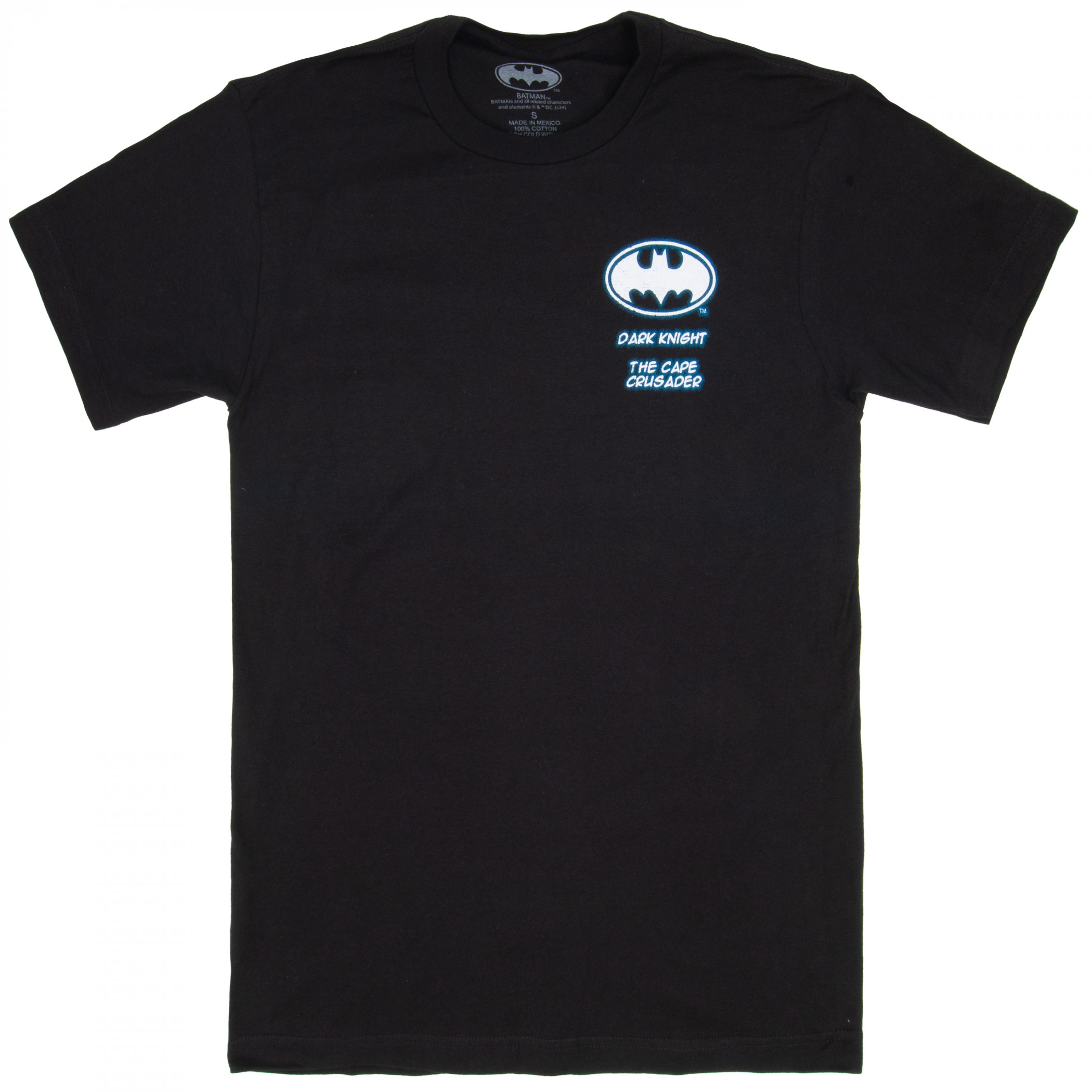 Batman Dark Knight Oversize Print Front and Back T-Shirt