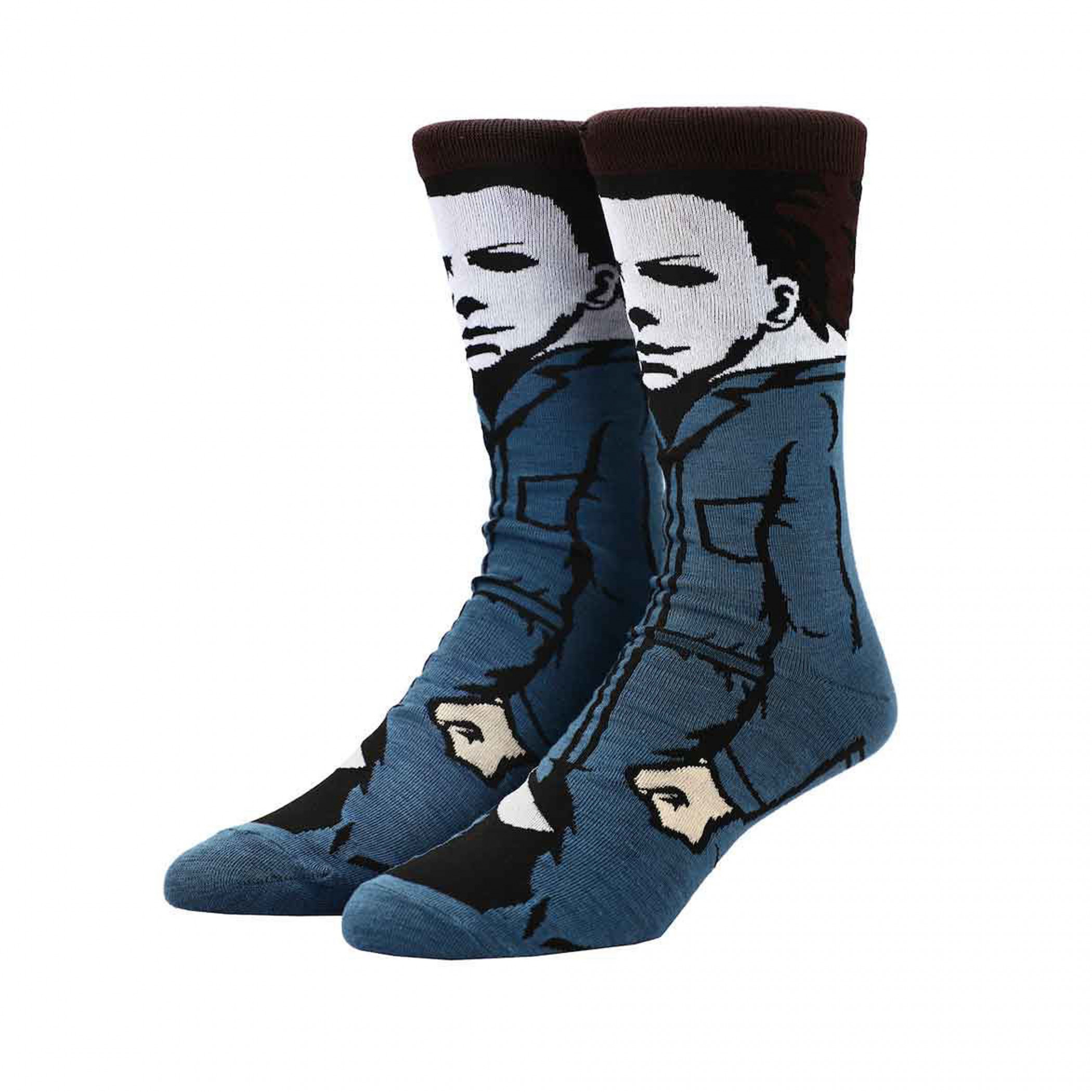 Michael Meyers Halloween 360 Print Crew Socks