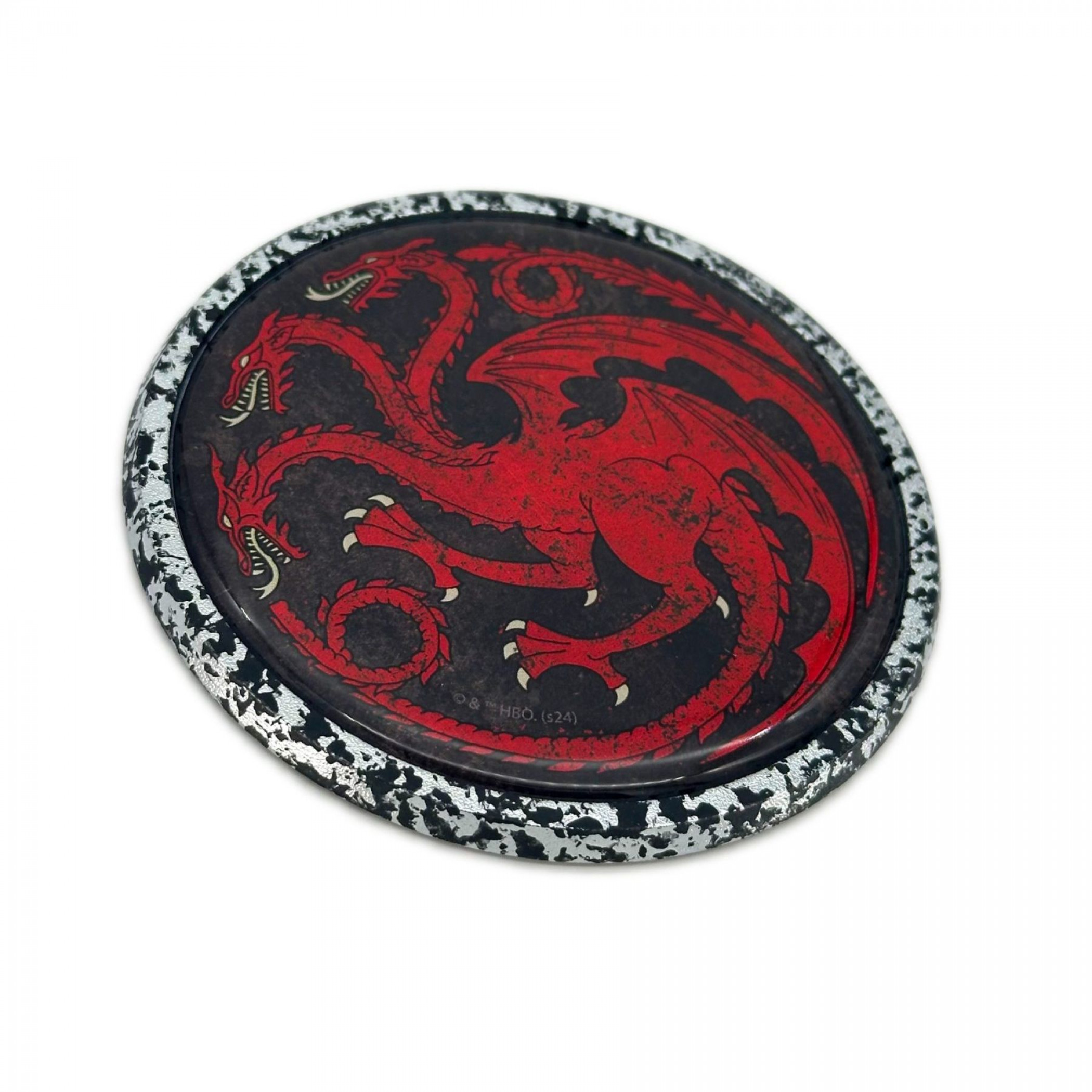 Game of Thrones House Targaryen Distressed Chrome Metal Car Emblem