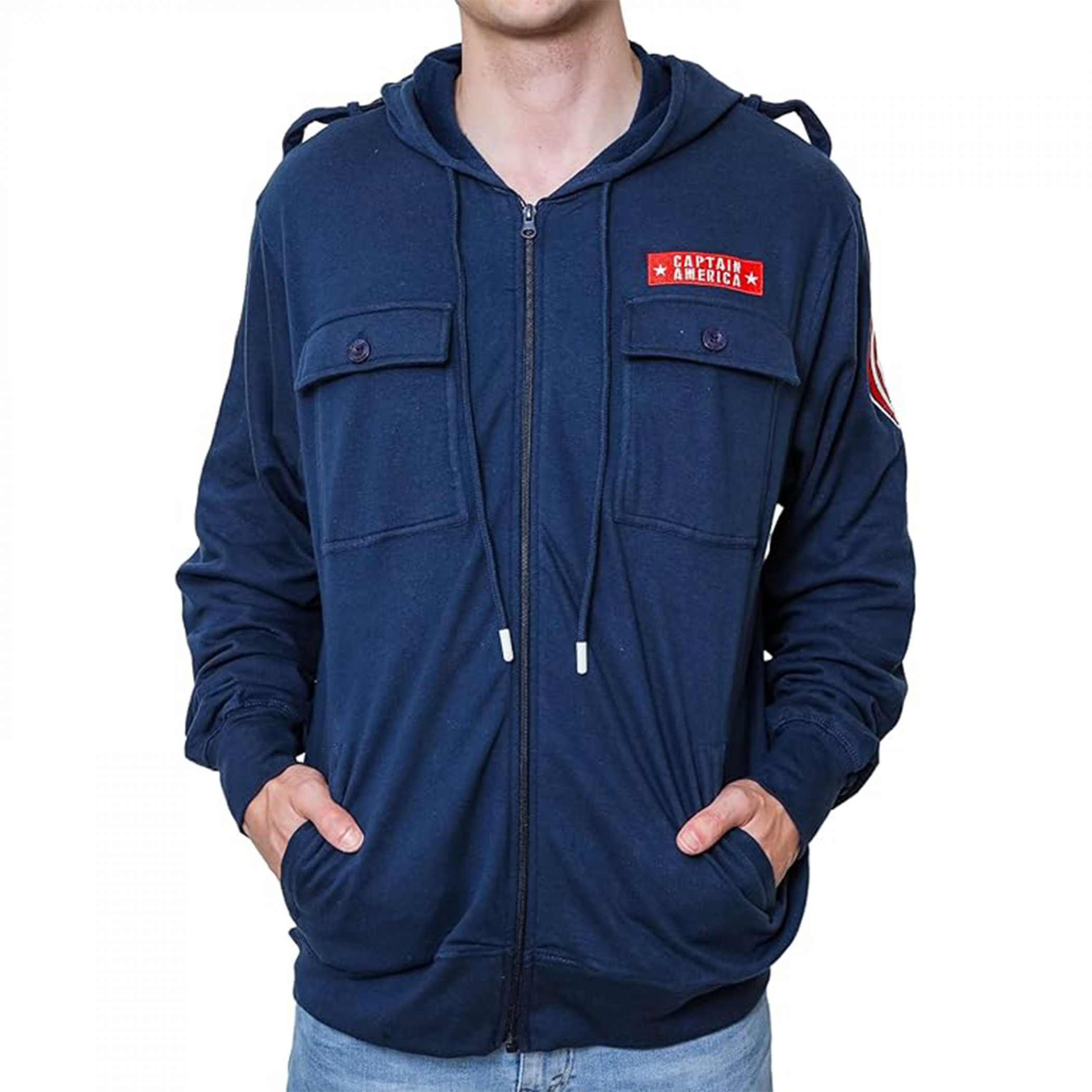 Captain America Patch Shield Jacket Hoodie