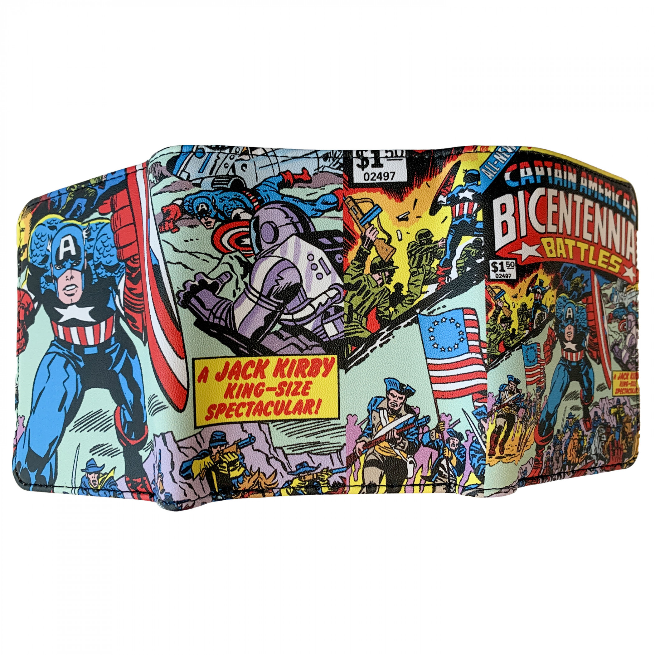 Captain America Bicentennial Battles Trifold Wallet in Collectors Tin