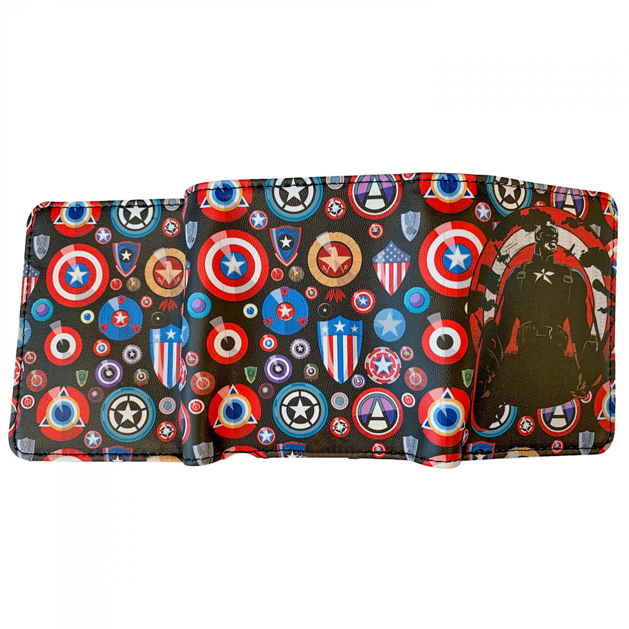 Captain America Shadow Trifold Wallet in Collectors Tin