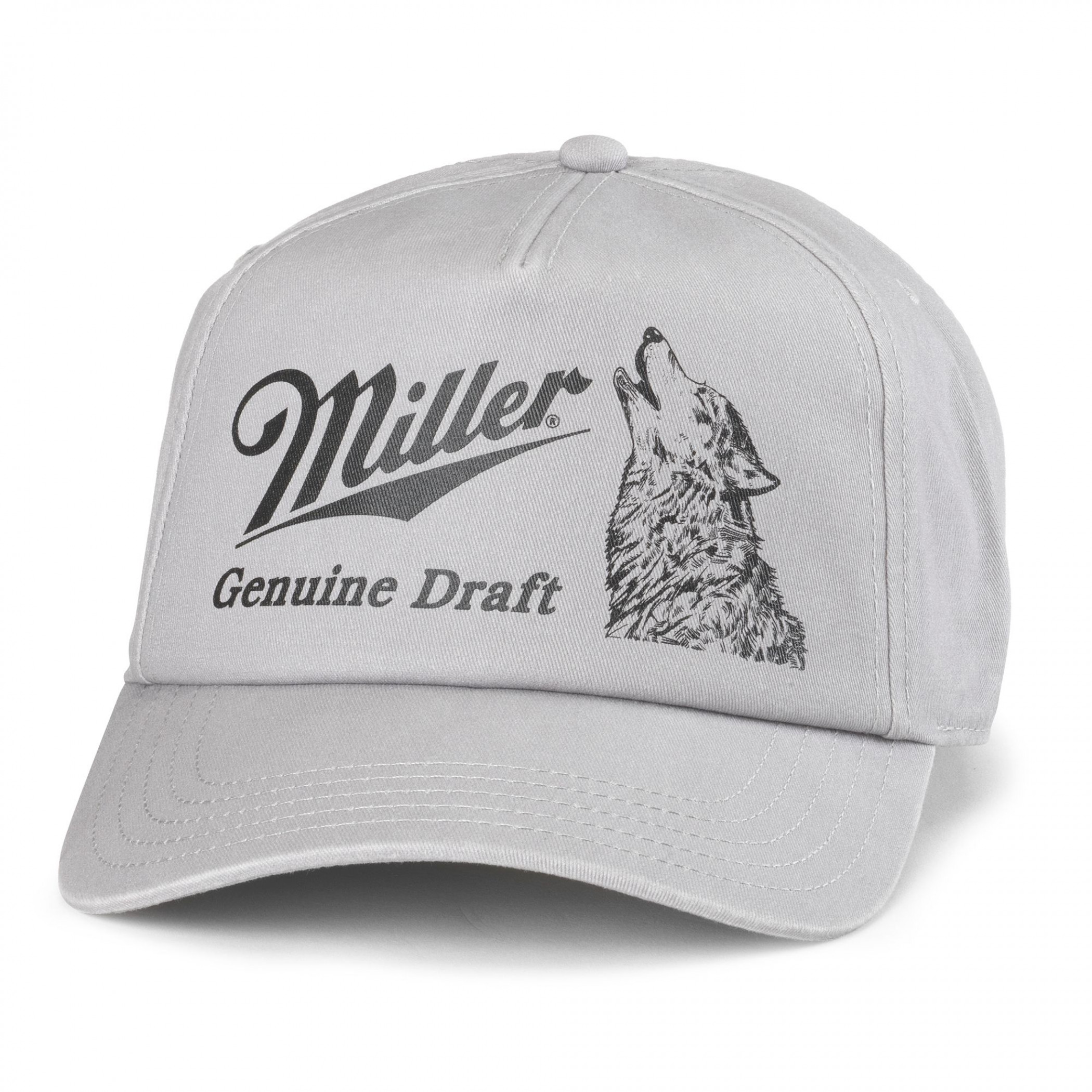 Miller Genuine Draft Grey Wolf Walker Adjustable Hat - WearYourBeer