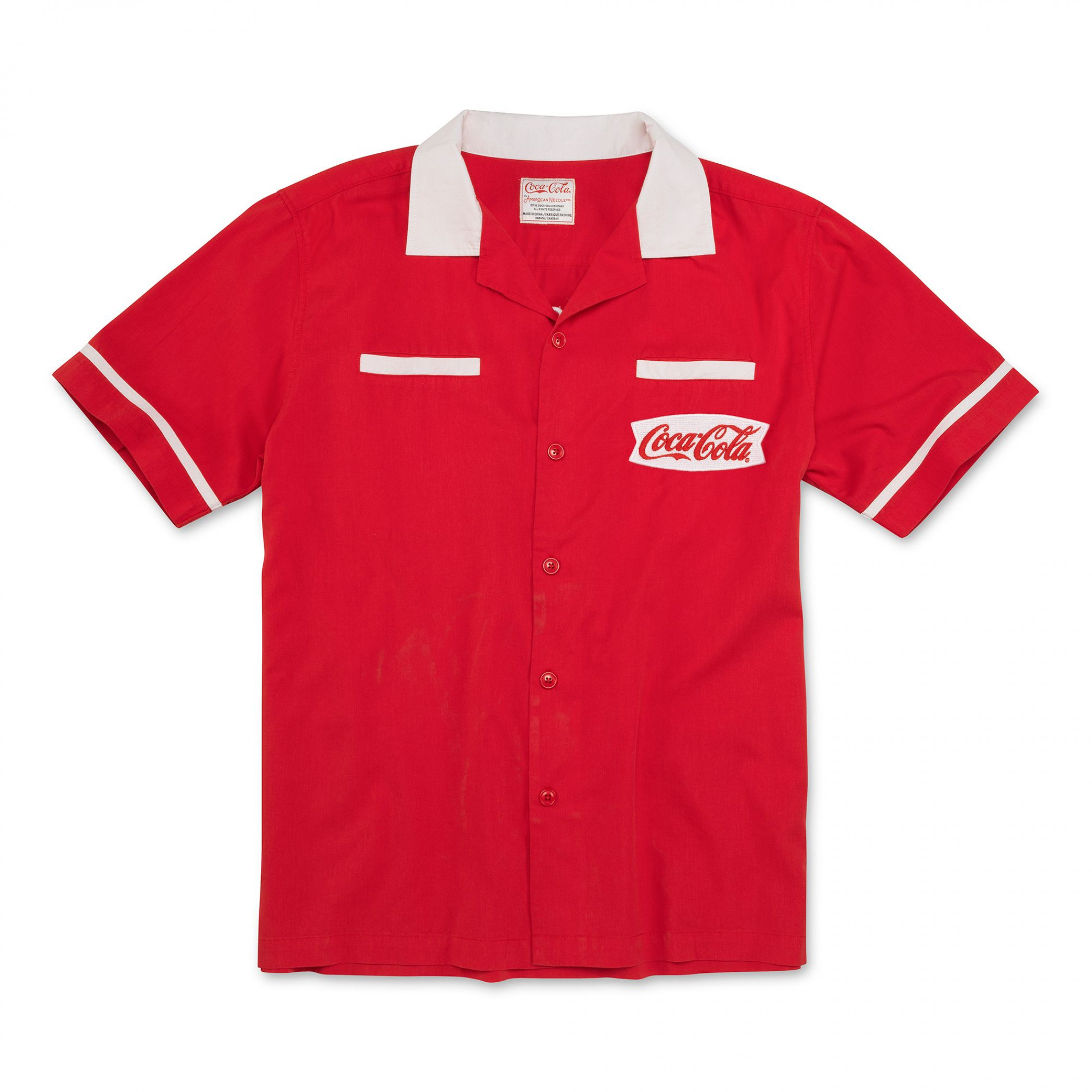 コカコーラ ボーリングシャツ 赤 Coca-Cola Coca-Cola Bowl Refreshed Red Bowling Jacket - WearYourBeer