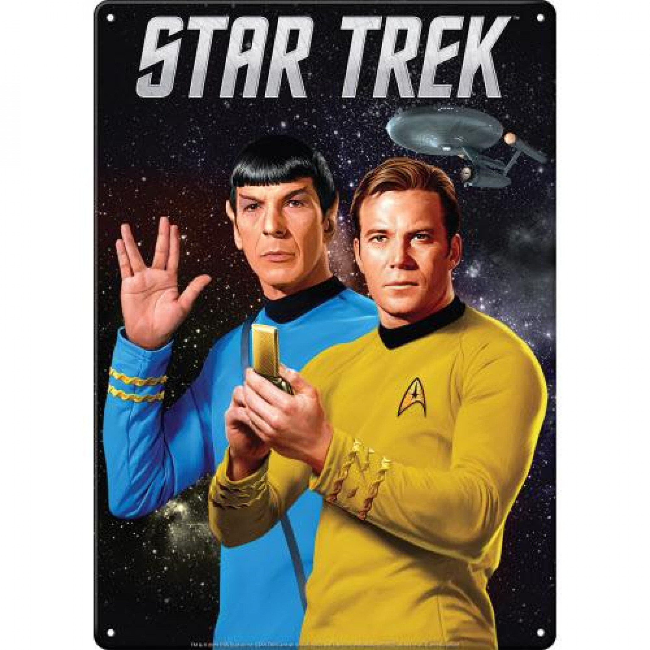 Star Trek Spock and Kirk Metal Sign