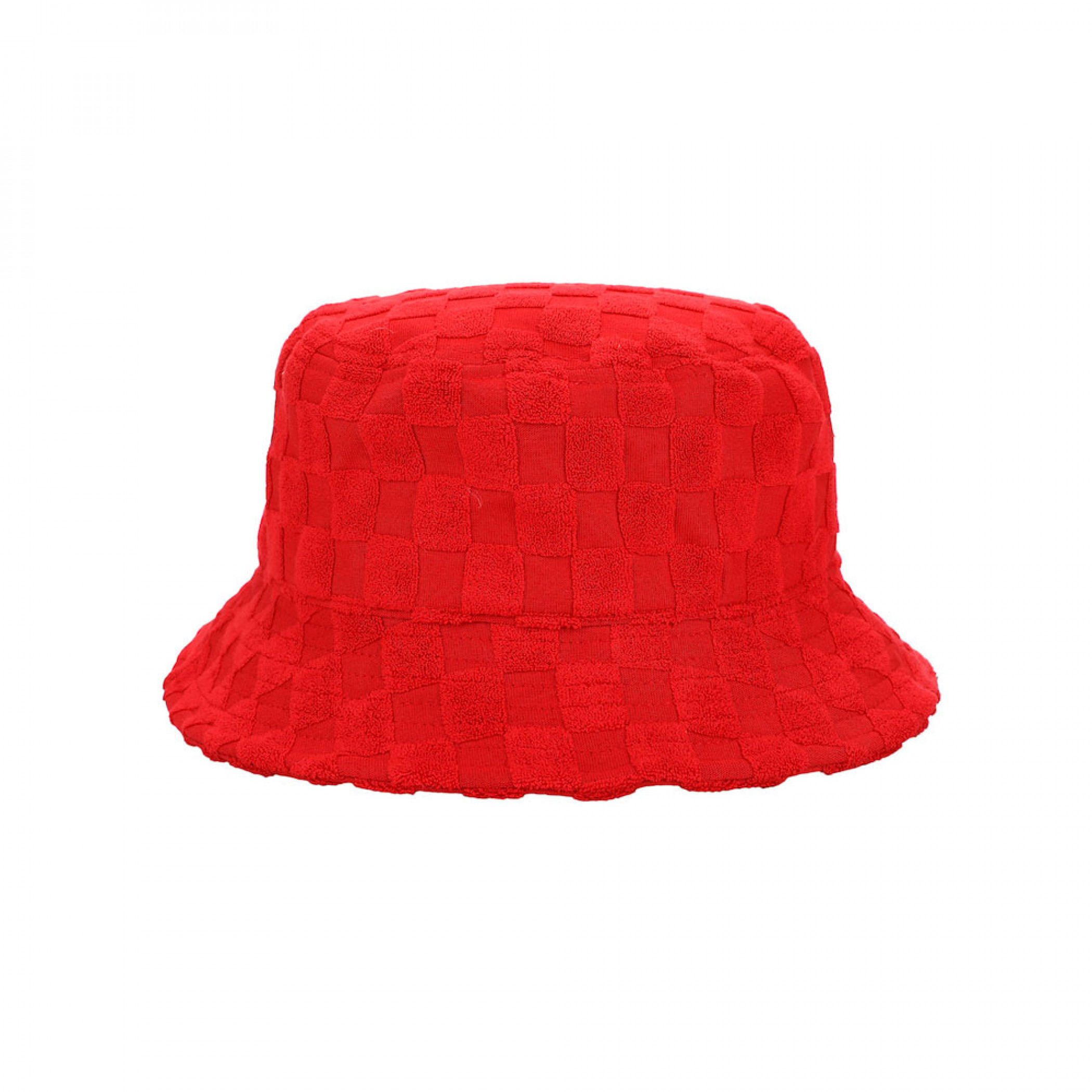 Super Mario Bros. Mario Embroidered Checkered Terry Cloth Bucket Hat