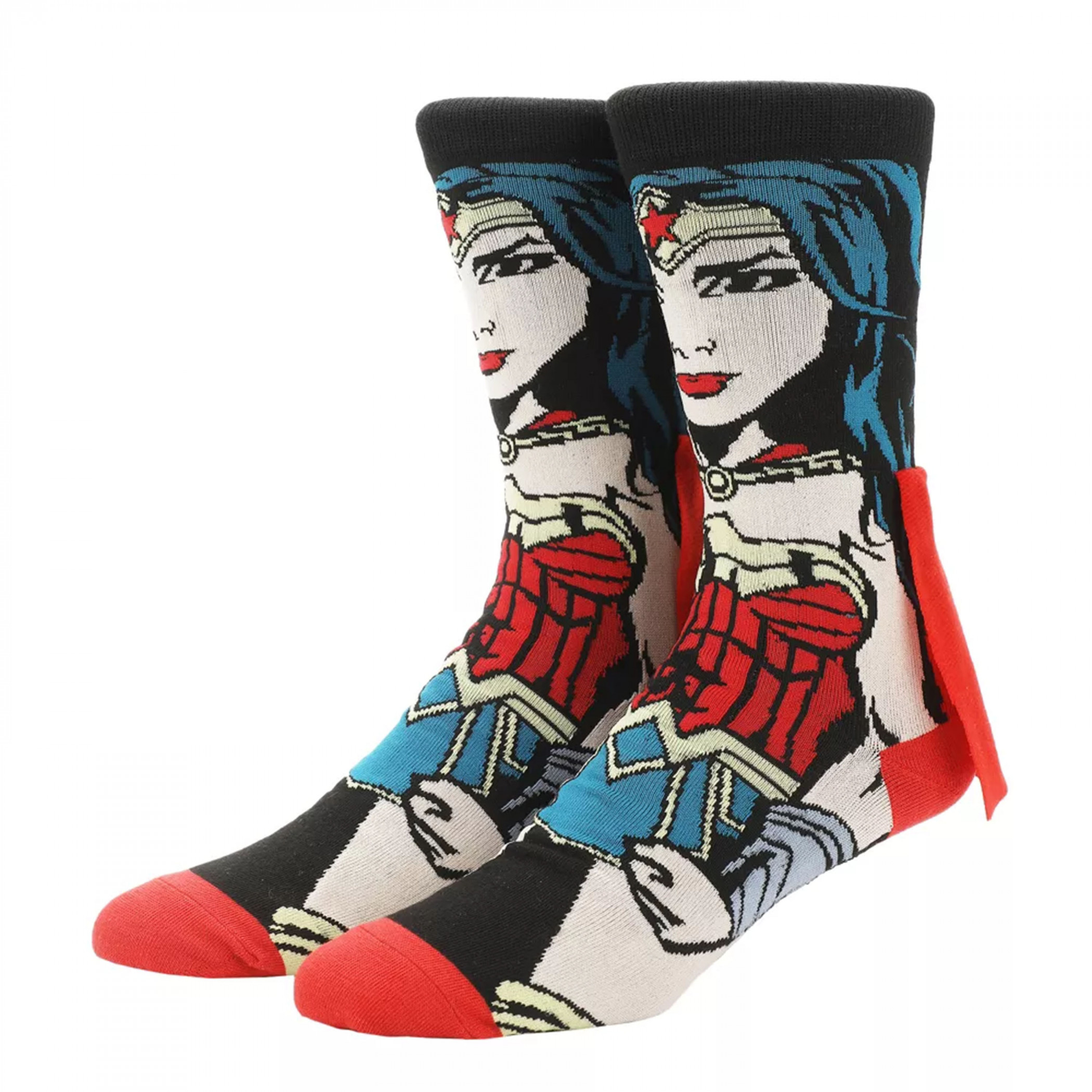 Wonder Woman 360-Print Socks with Cape