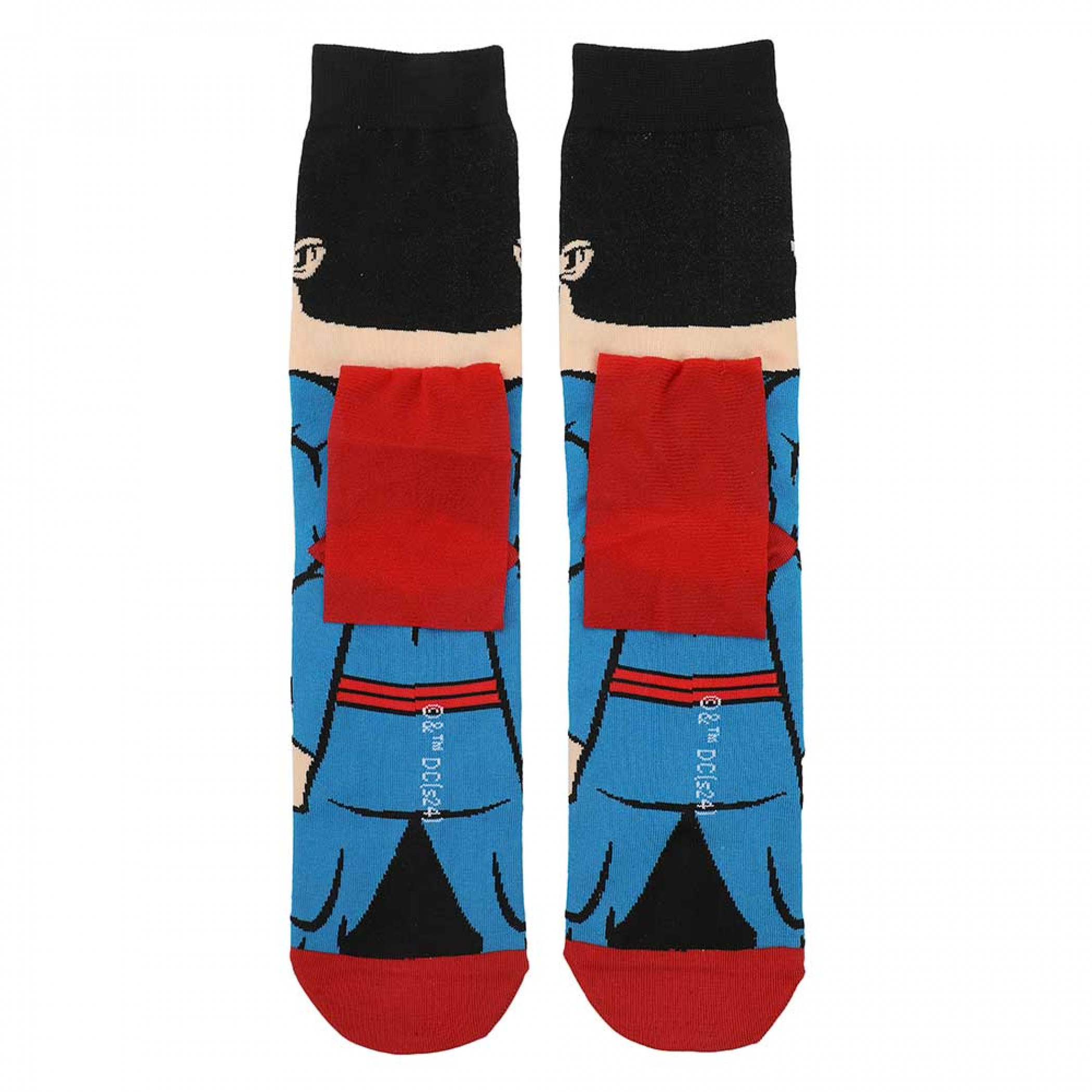 Superman Rebirth 360-Print Crew Socks with Cape