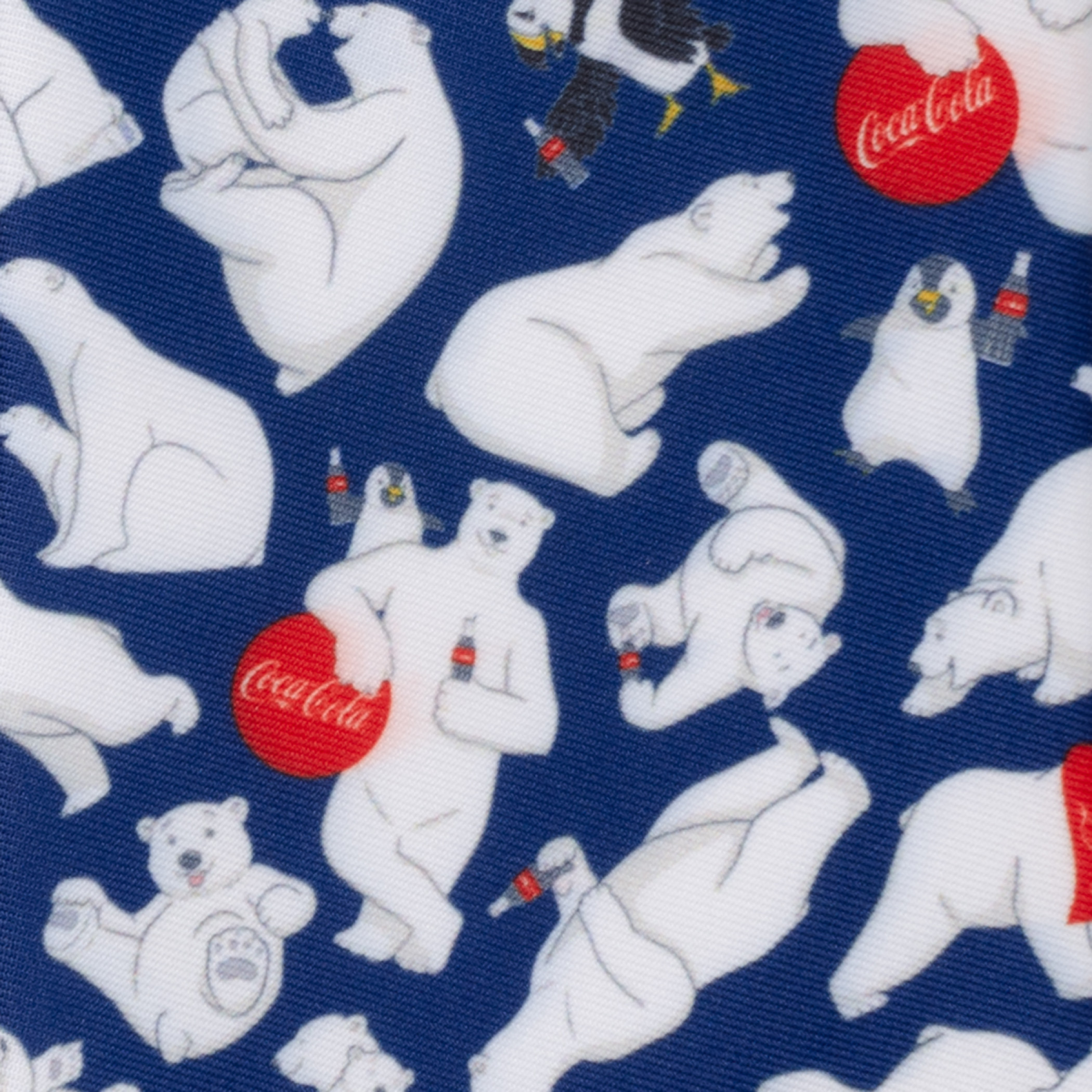 Coca-Cola Iconic Polar Bears on Navy Blue Neck Tie