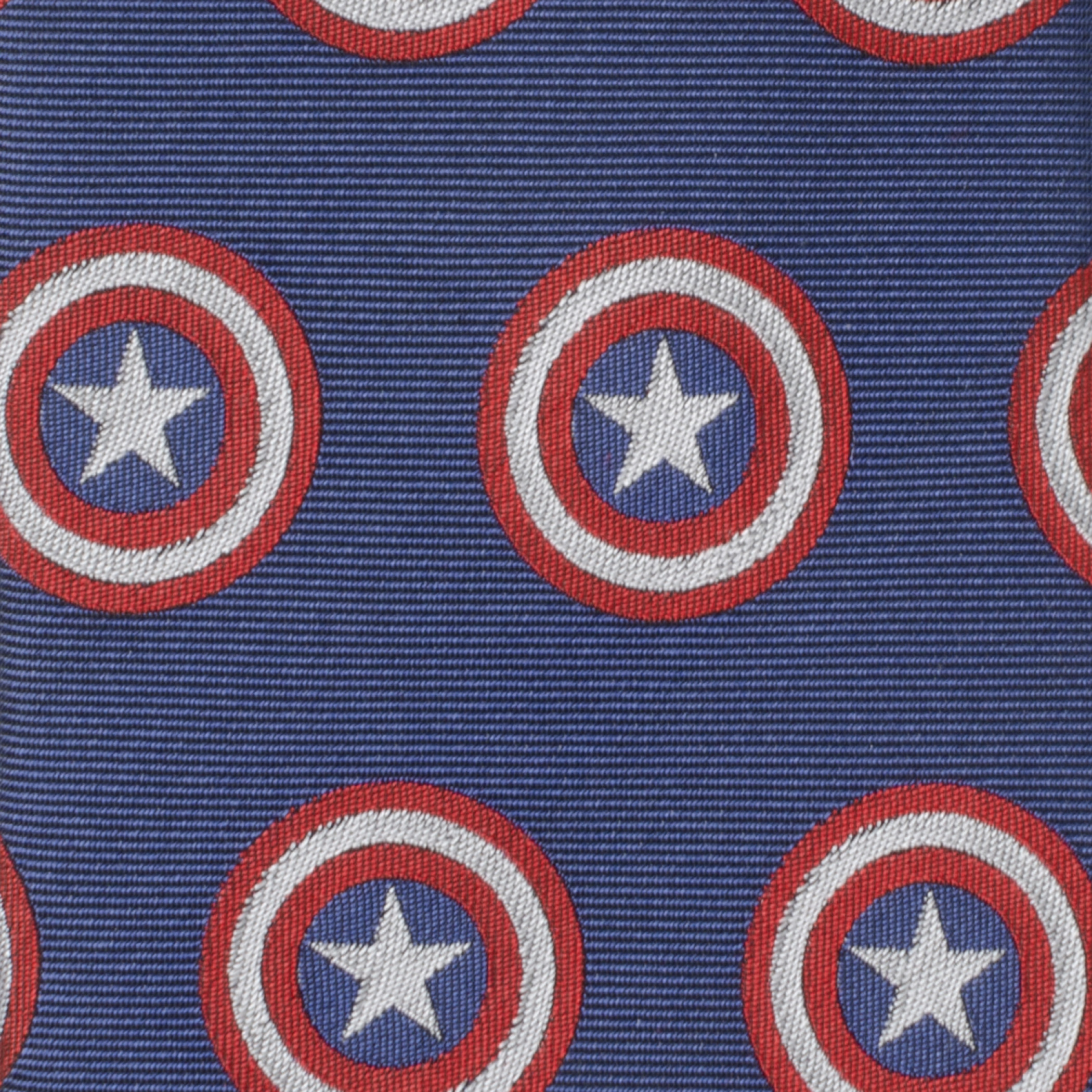 Captain America Hidden Message Blue Men's Tie