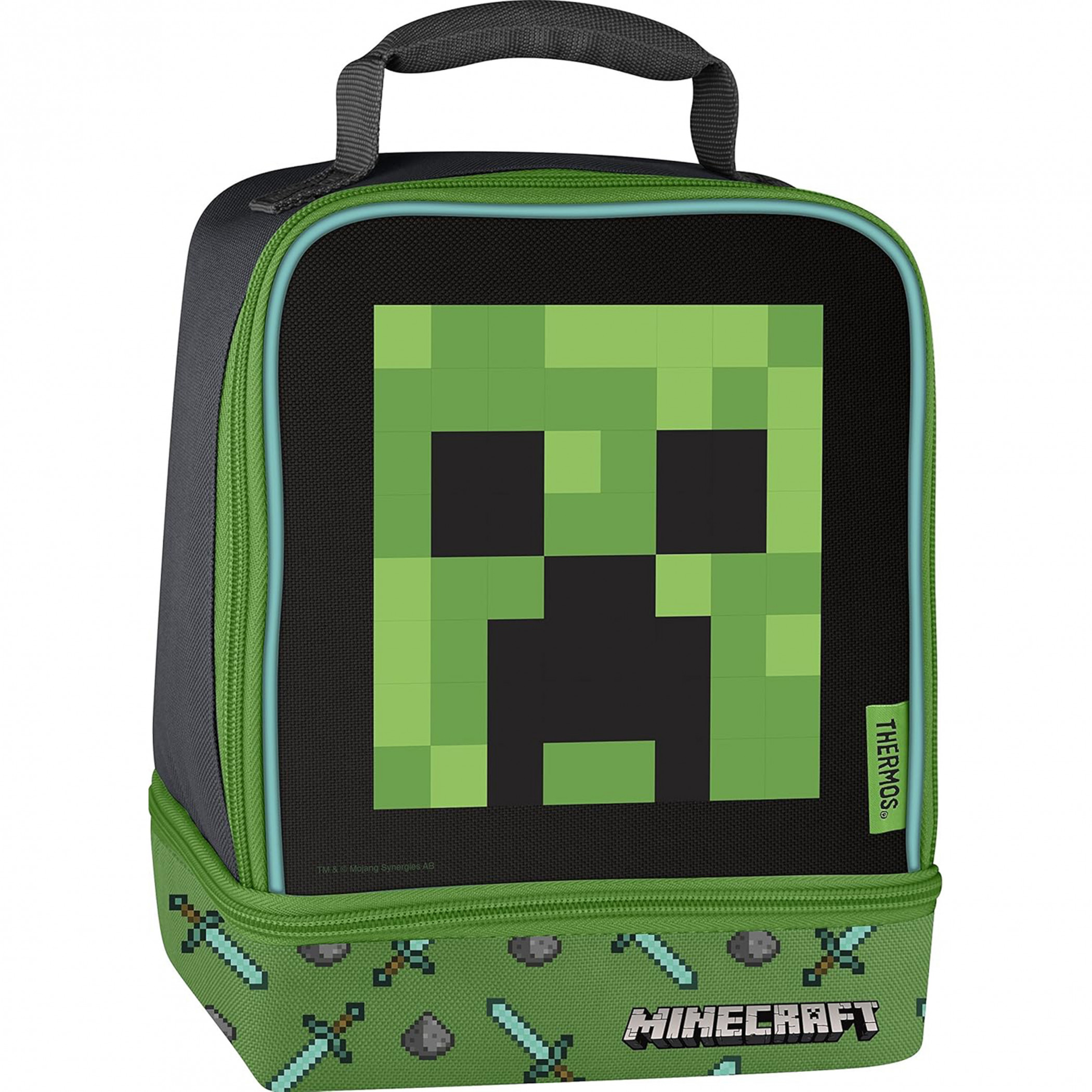Minecraft Creeper Insulated Dual Thermos Lunch Box - SuperHeroStuff