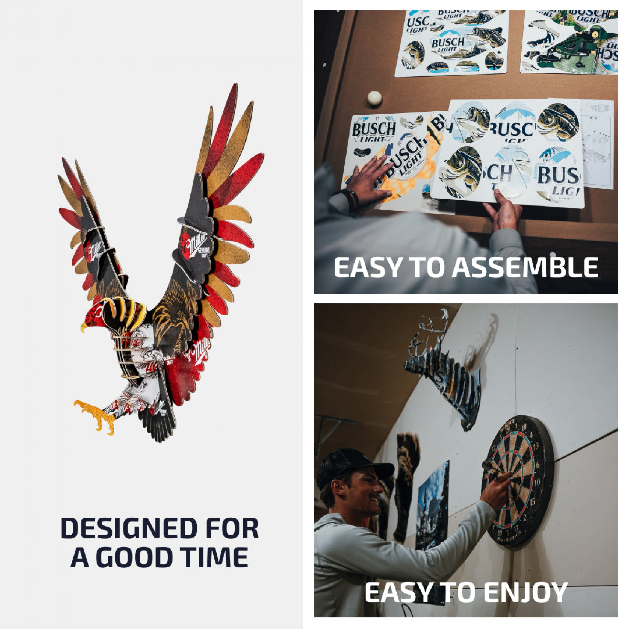 Miller Genuine Draft Cardboard Eagle Mount - WearYourBeer