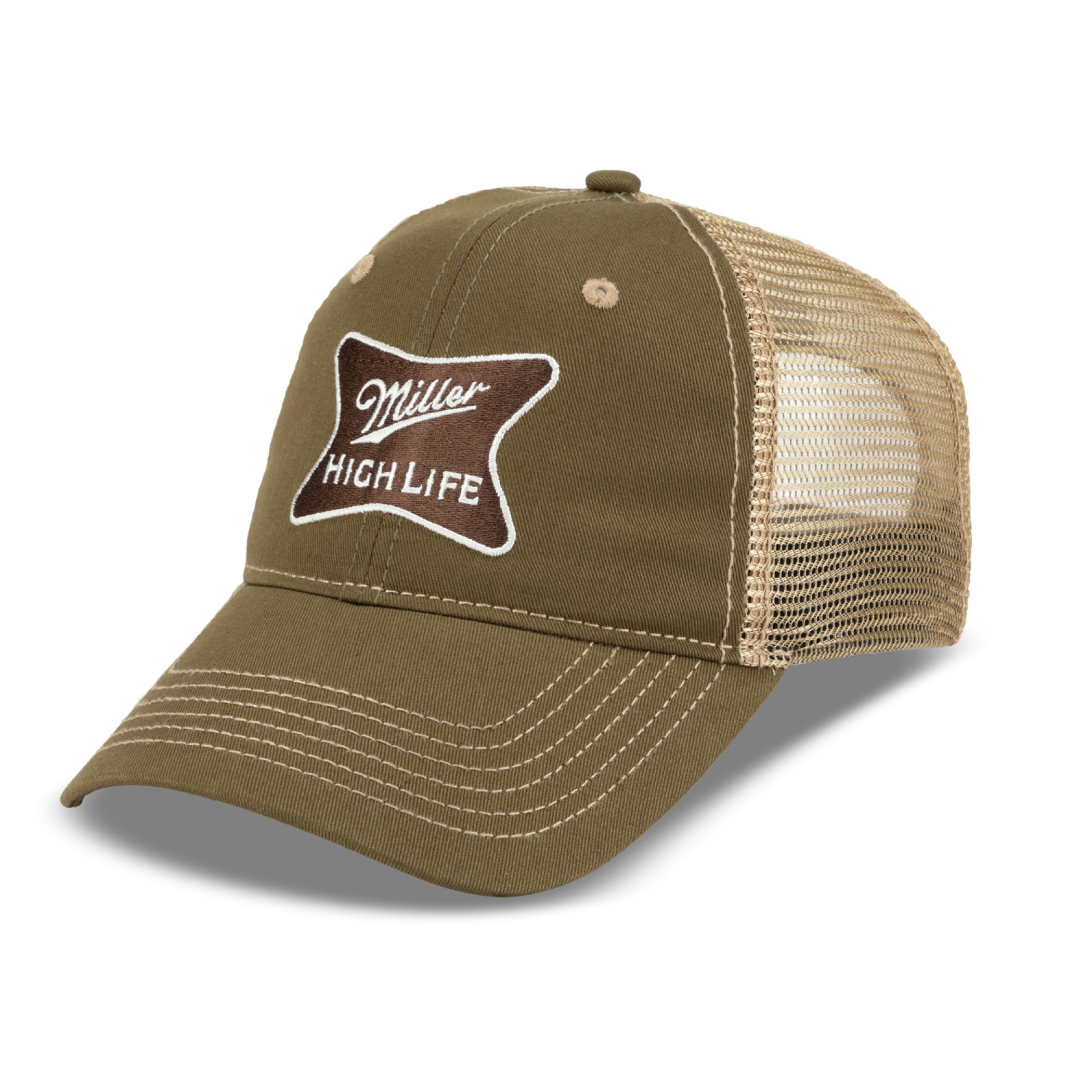 Miller High Life Logo Wavy Green Snapback Hat - WearYourBeer