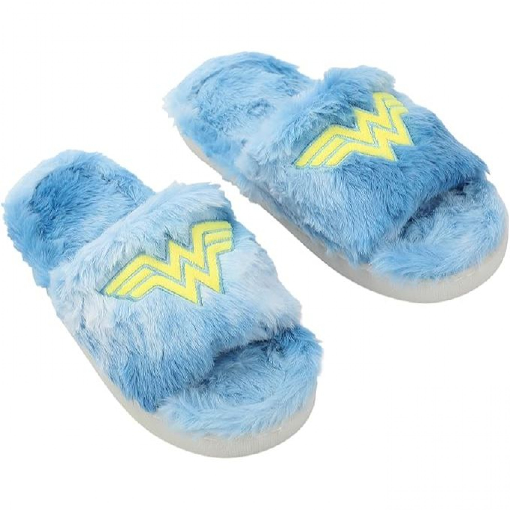 Product image 0 for Wonder Woman Embroidered Logo Patch Women's Fuzzy Slippers