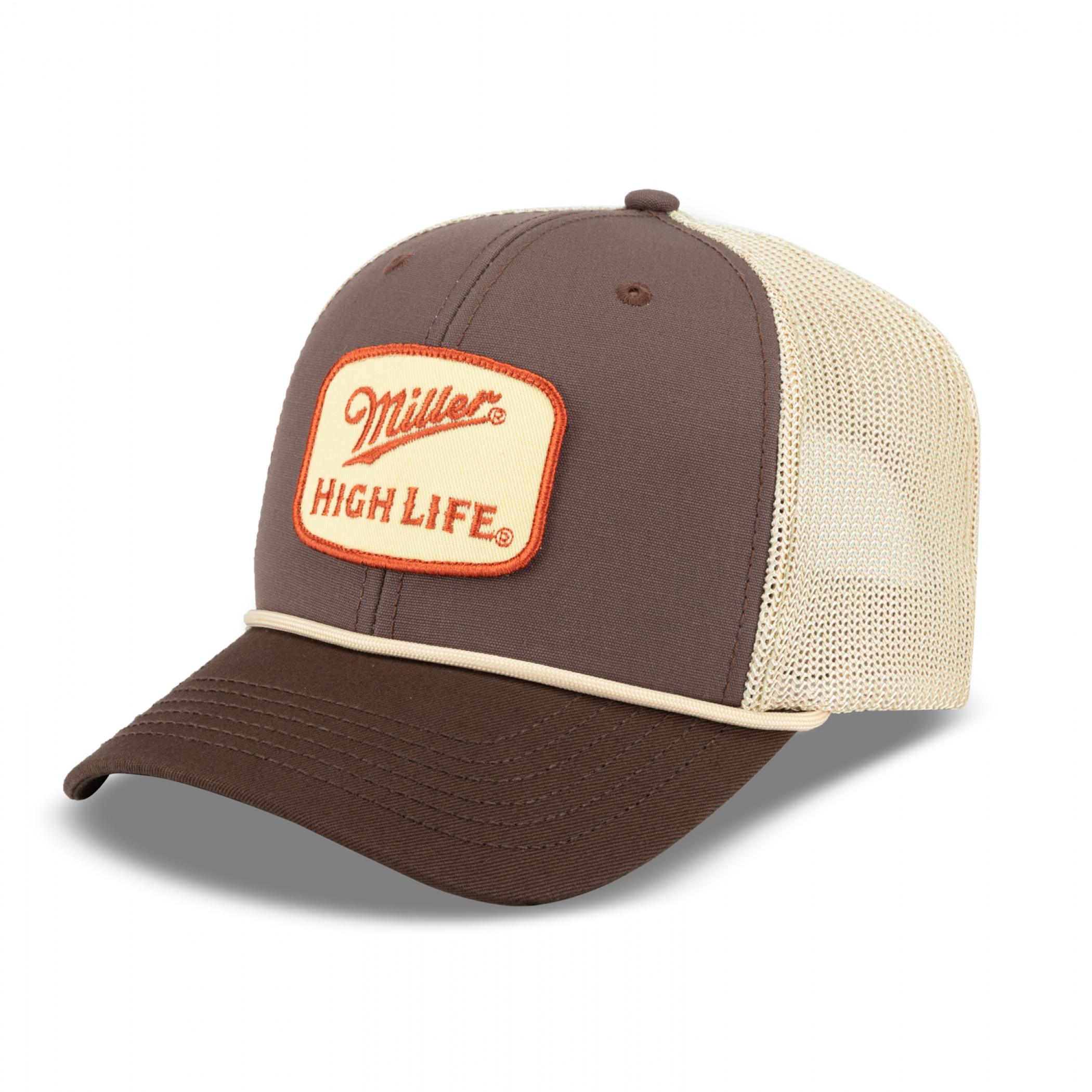 Miller High Life Logo Embroidered Patch Canvas Hat - WearYourBeer