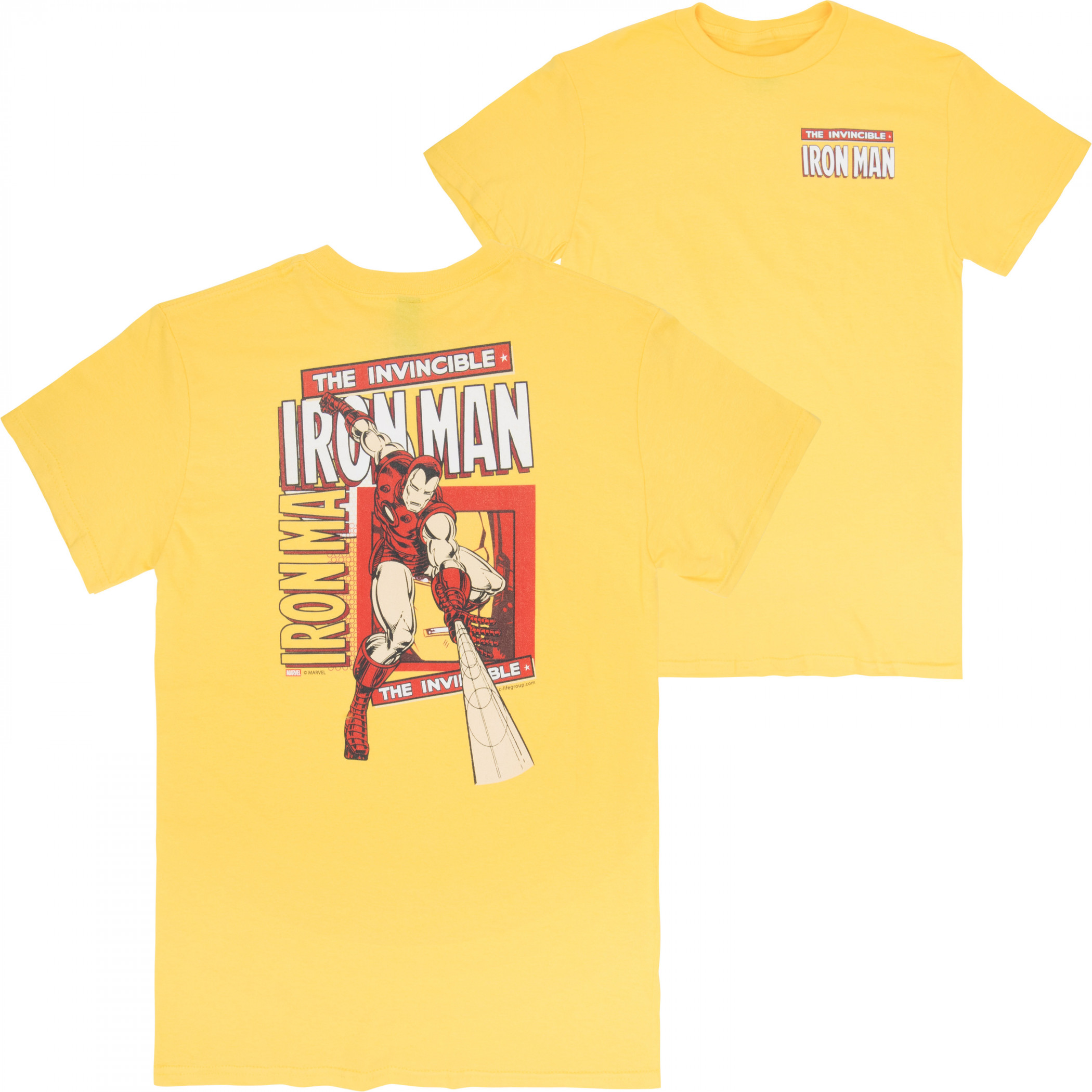 Iron Man The Invincible Front and Back Print T-Shirt - SuperHeroStuff