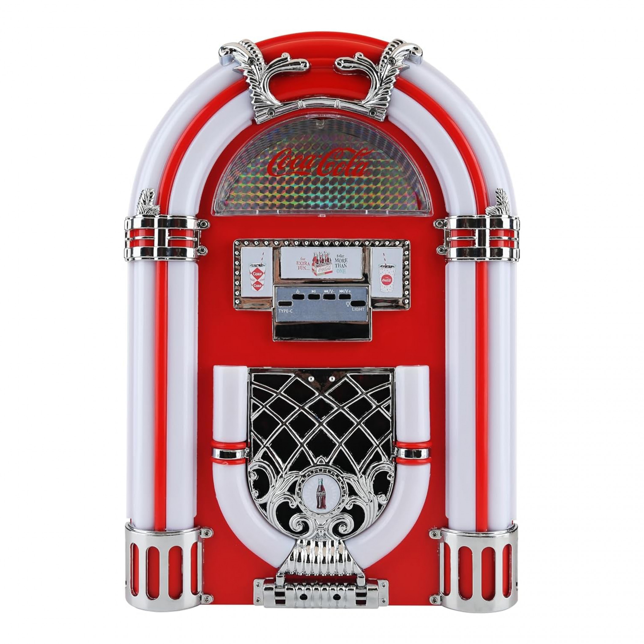 VINTAGE COCA COLA AM/FM RADIO -JUKEBOX-LITE FRONT /IN