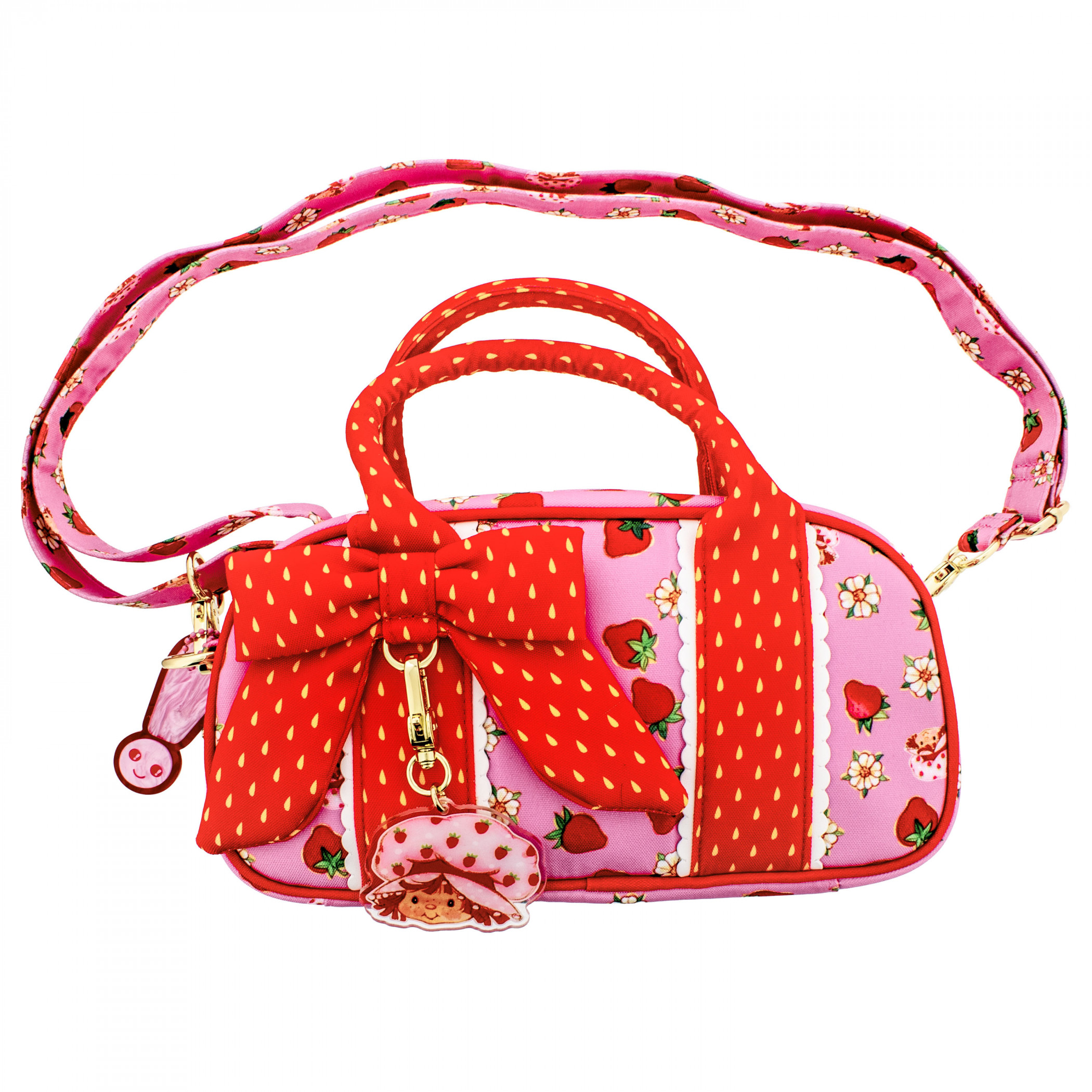 Strawberry Shortcake Crossbody Bag with Charm and Bow - SuperHeroStuff