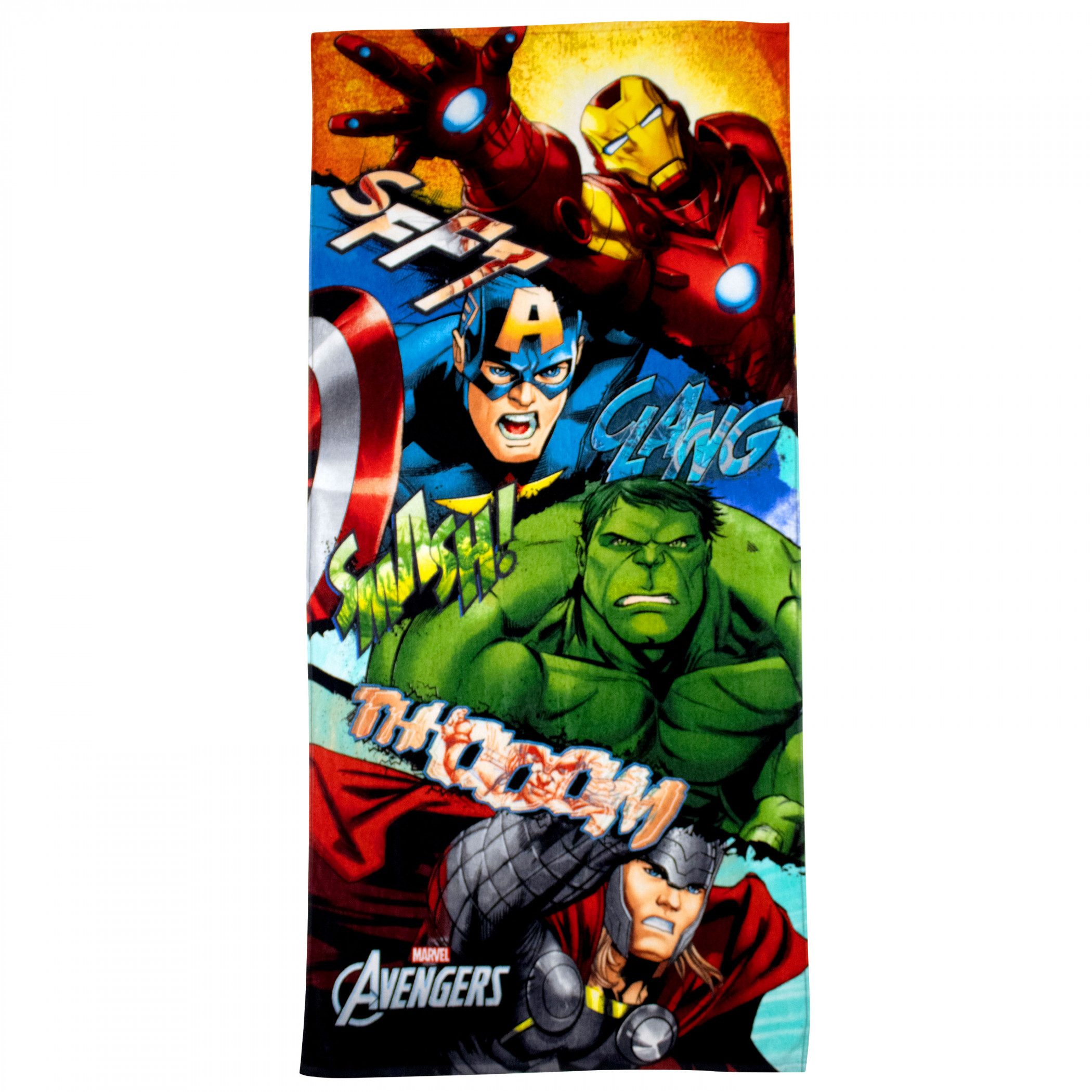 The Avengers Sound Effects Beach Towel SuperHeroStuff