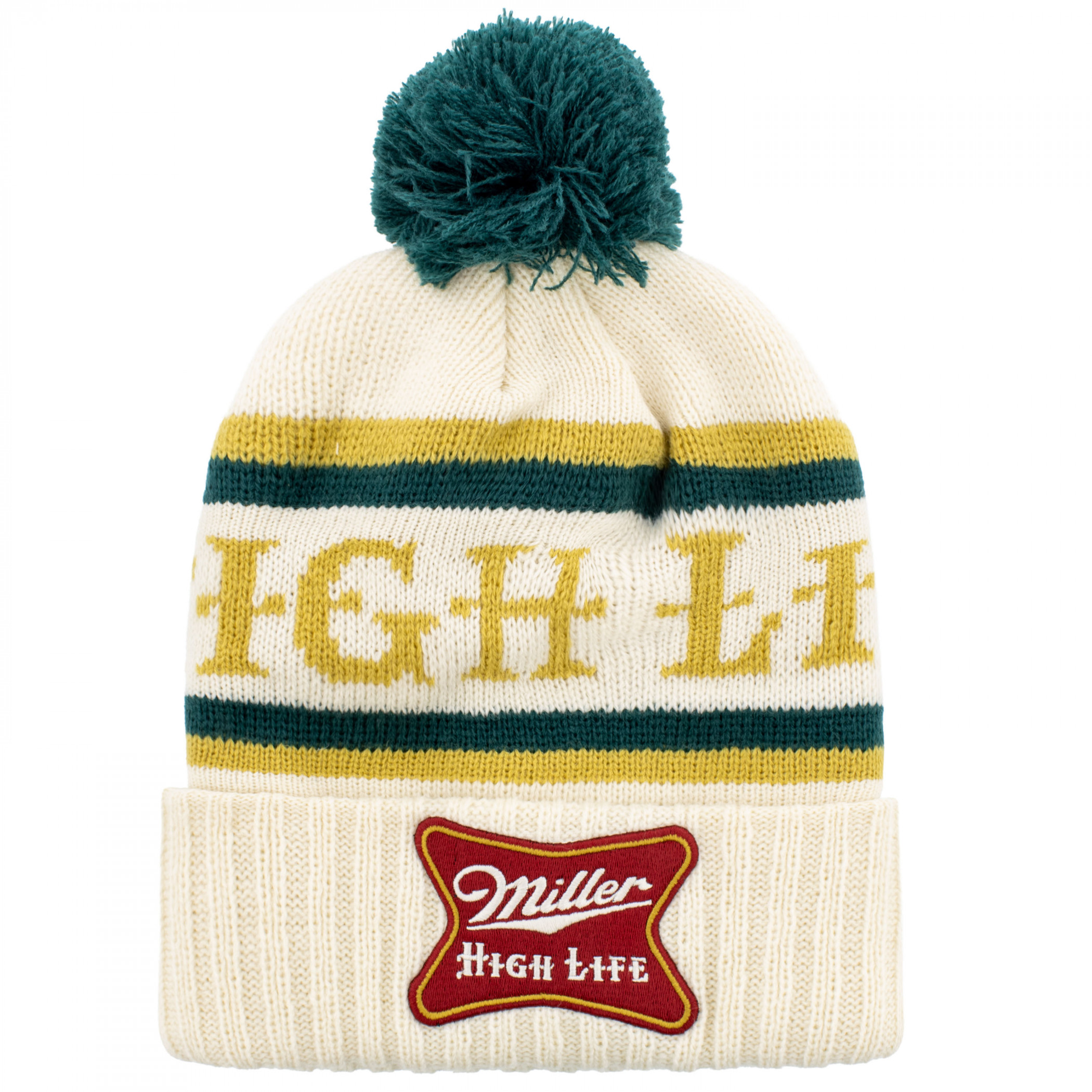 Miller High Life Cuffed Pom Beanie - WearYourBeer
