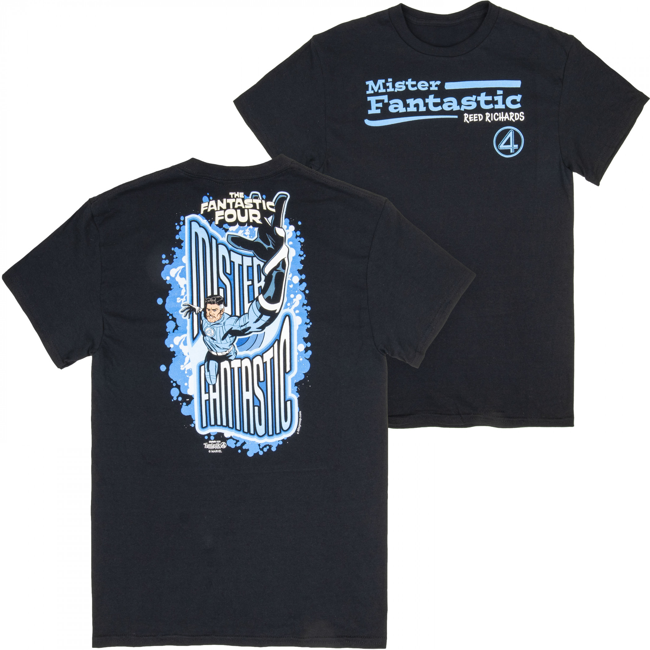 Fantastic Four - Mister Fantastic Front and Back Print T-Shirt