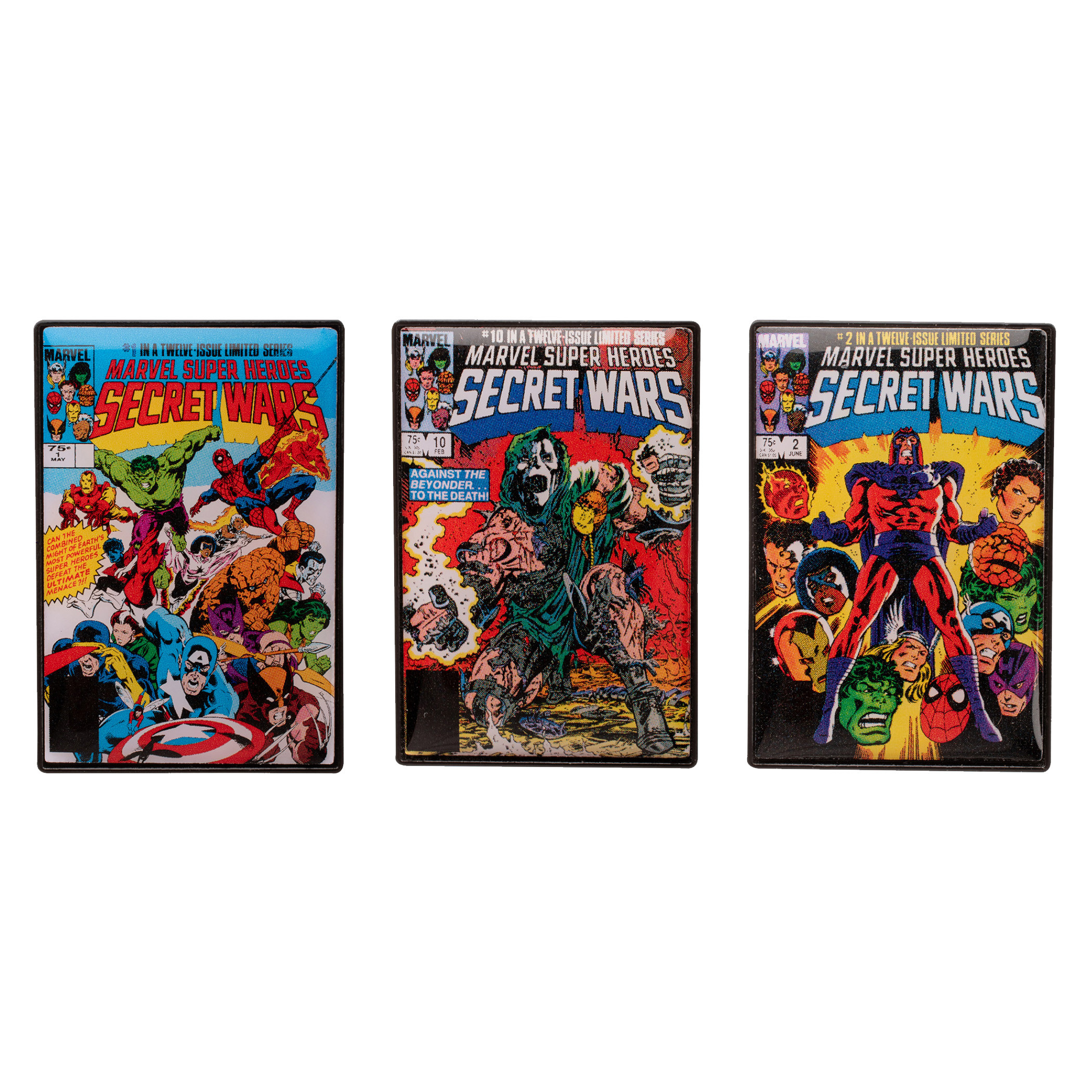 Avengers Secret Wars Comic Cover Collectors Edition Pin Set