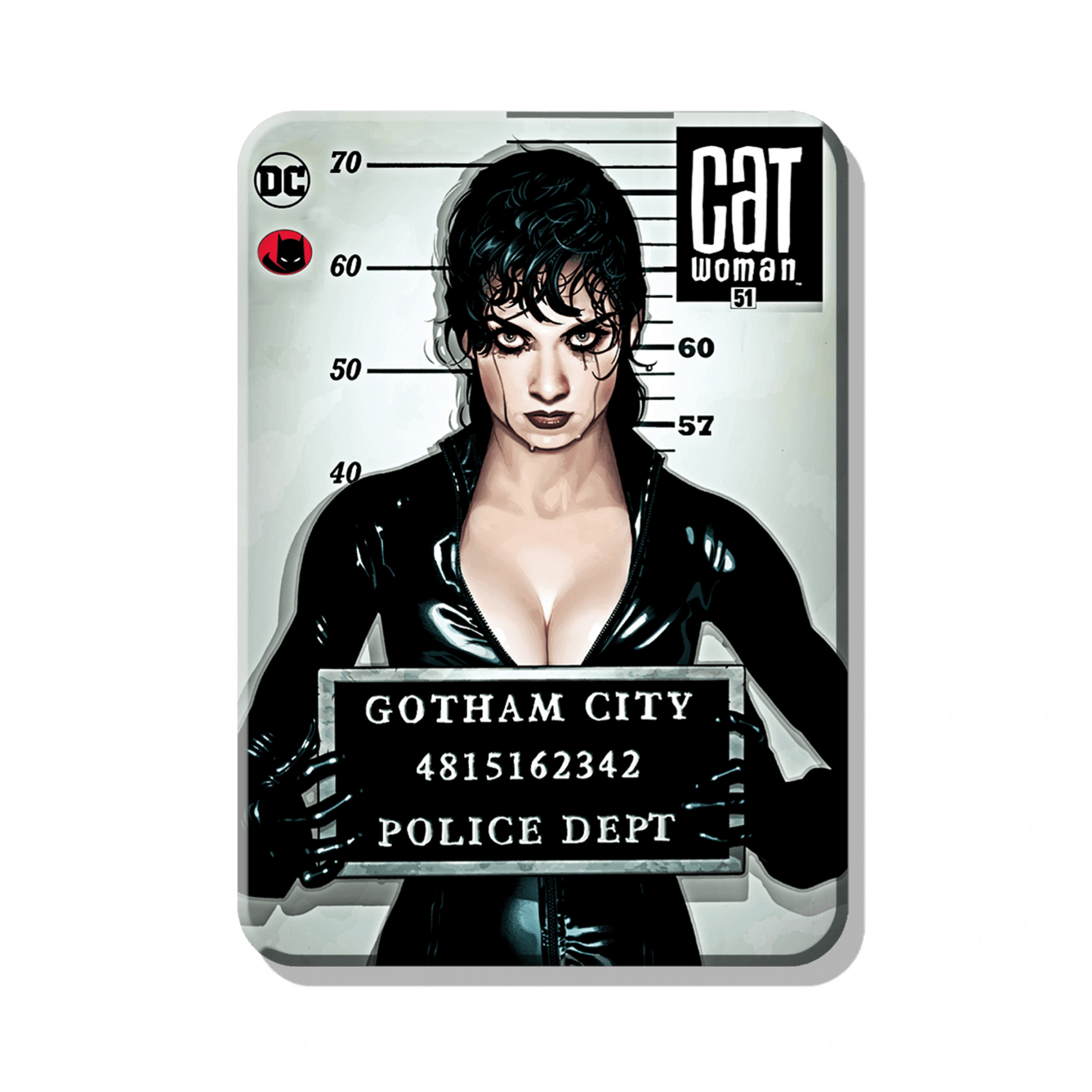 Catwoman Gotham City Police Dept Mugshot Magnet - SuperHeroStuff