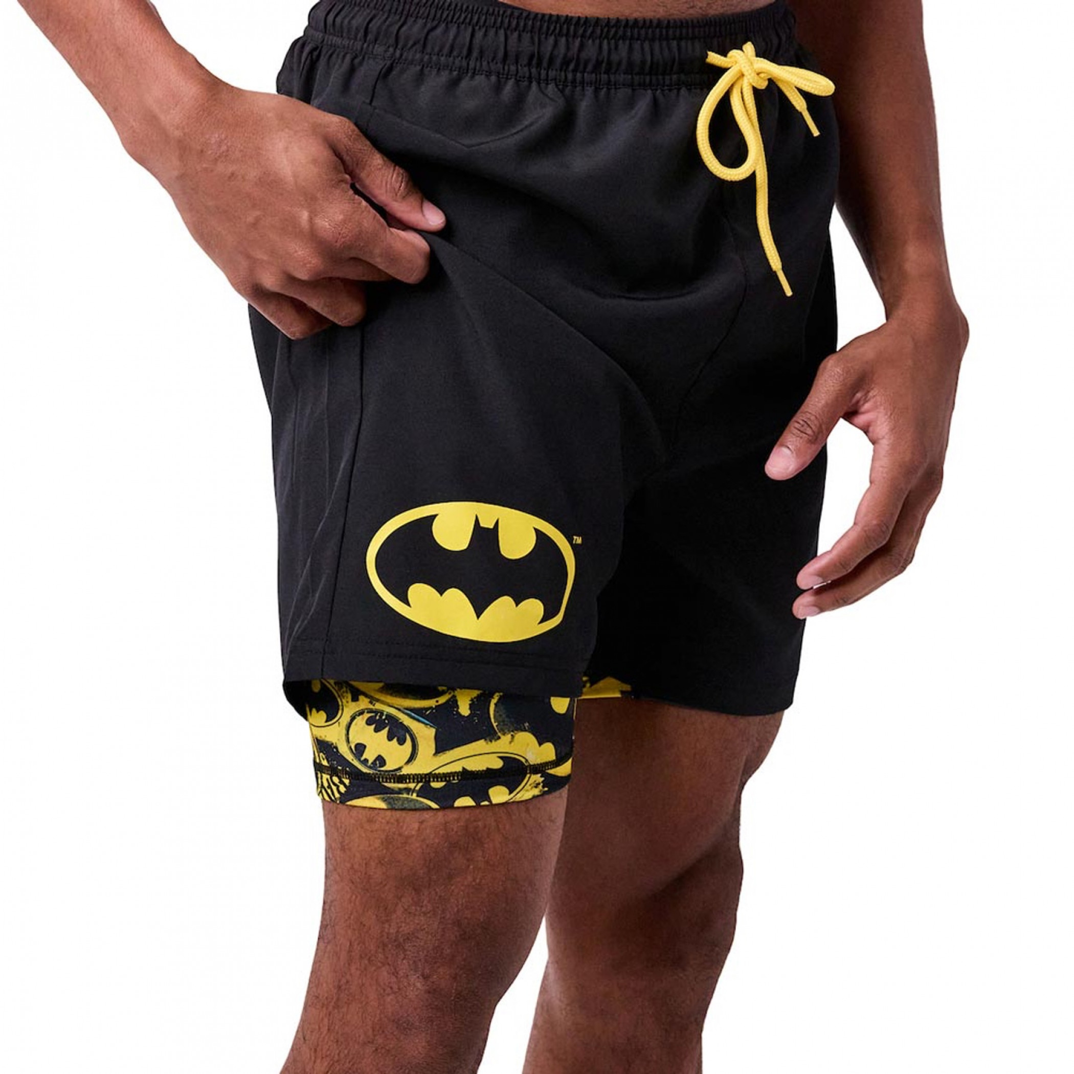 Batman Active Shorts with Printed Liner - SuperHeroStuff