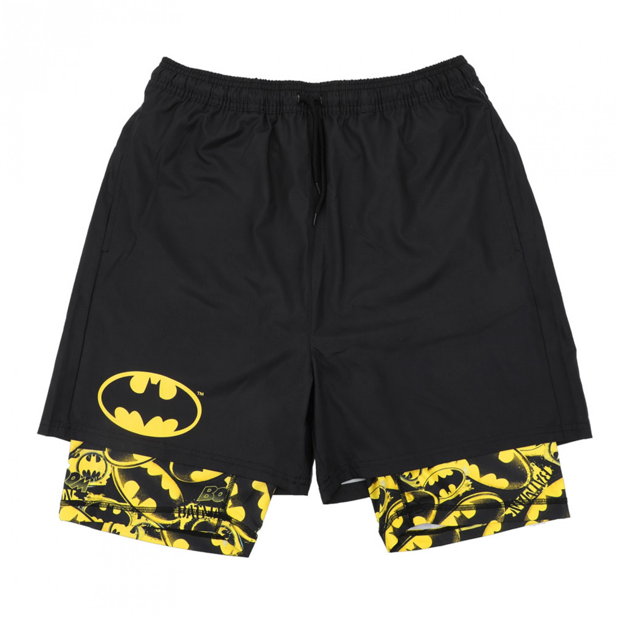 Batman Active Shorts with Printed Liner - SuperHeroStuff