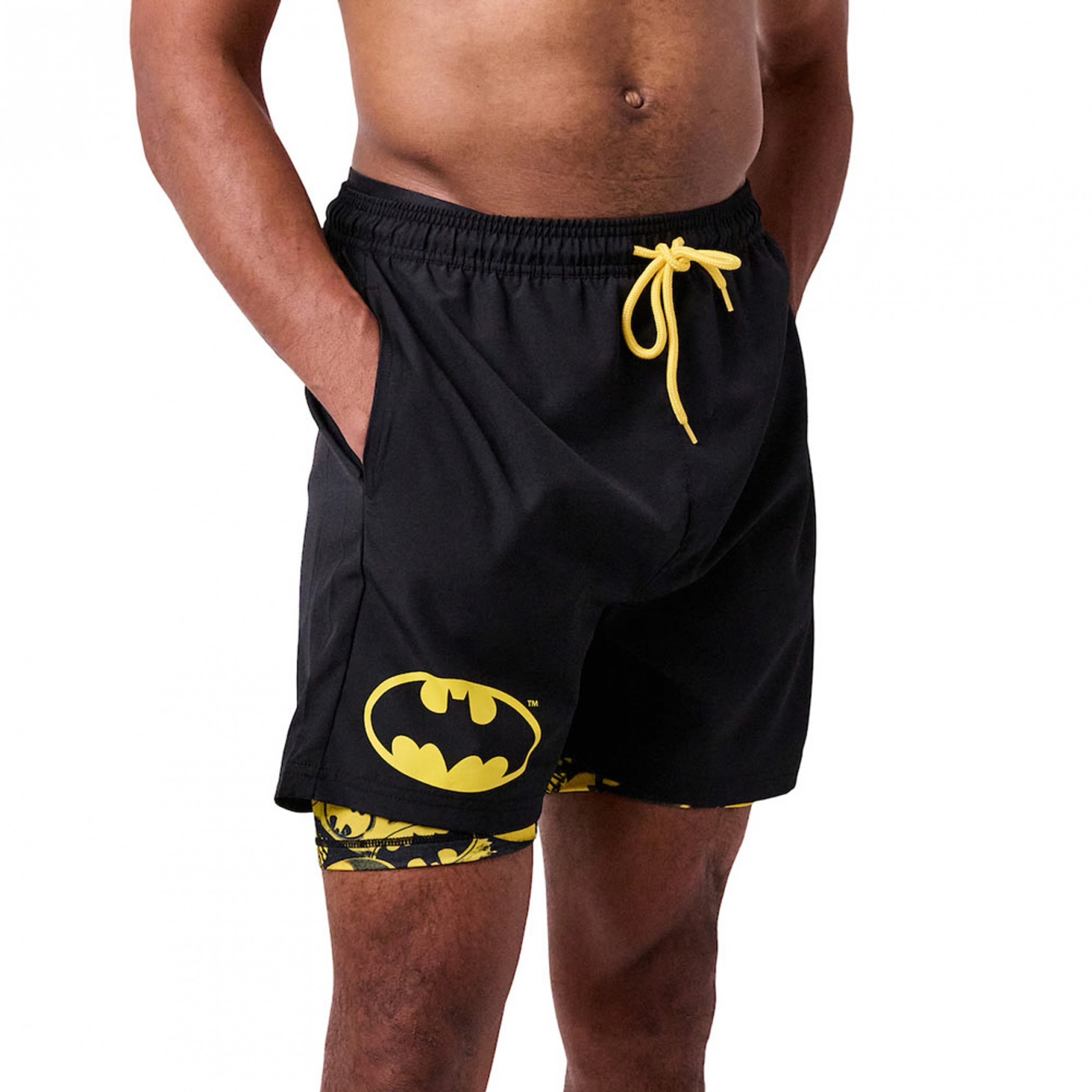 Batman Active Shorts with Printed Liner - SuperHeroStuff