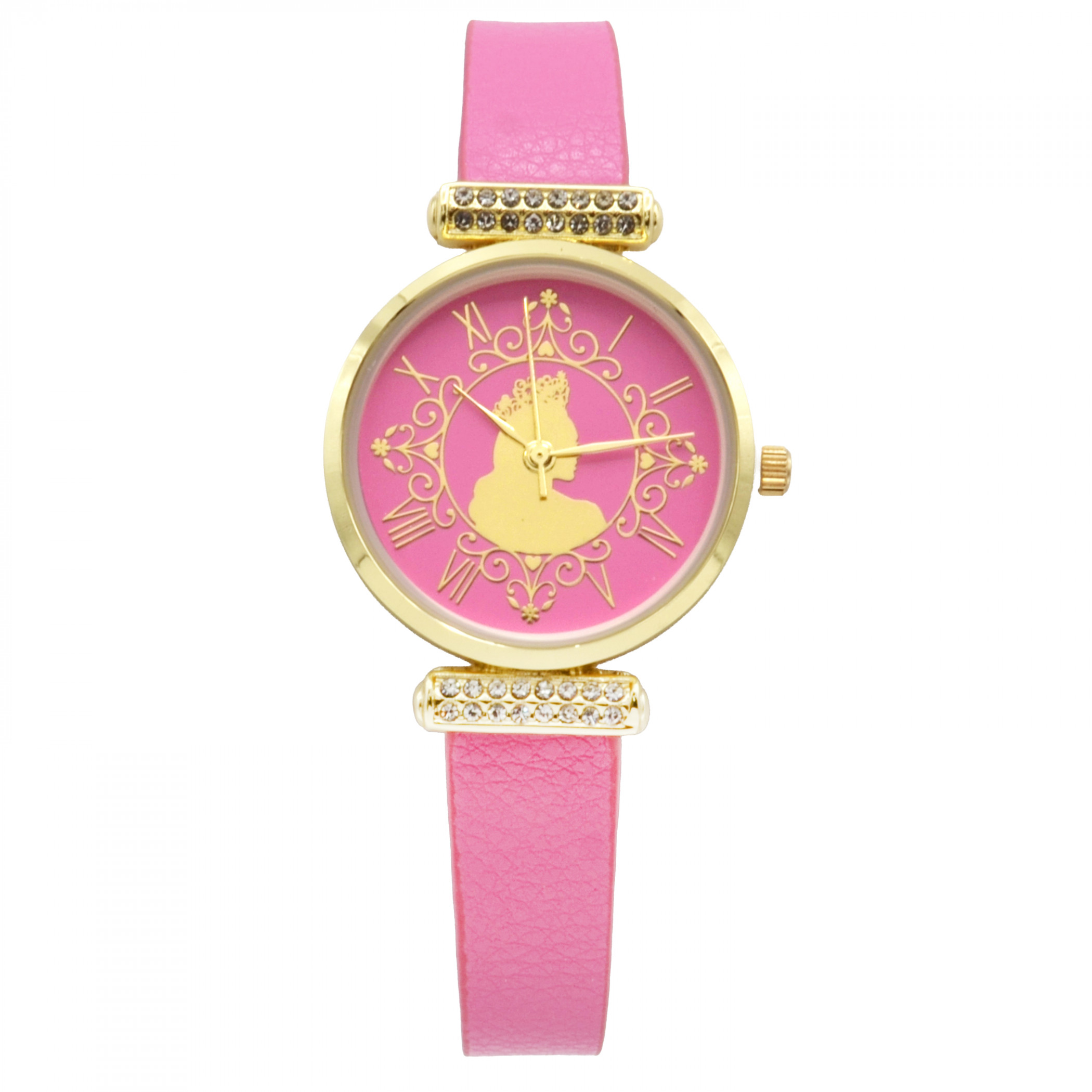 Wicked Analog Pink and Gold Watch with Pink Band 
