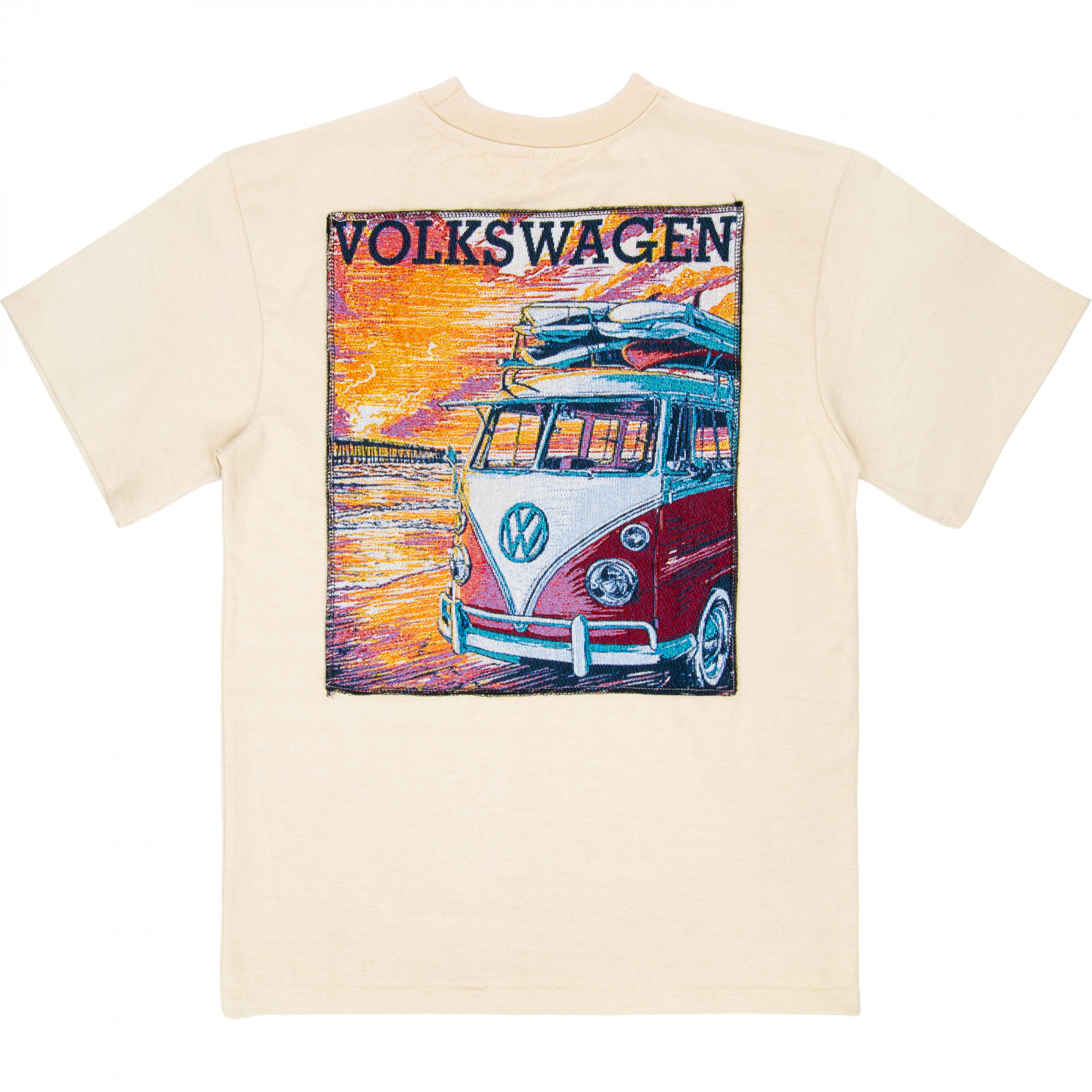 Volkswagen Sunset Embroidered Tapestry Front and Back T-Shirt