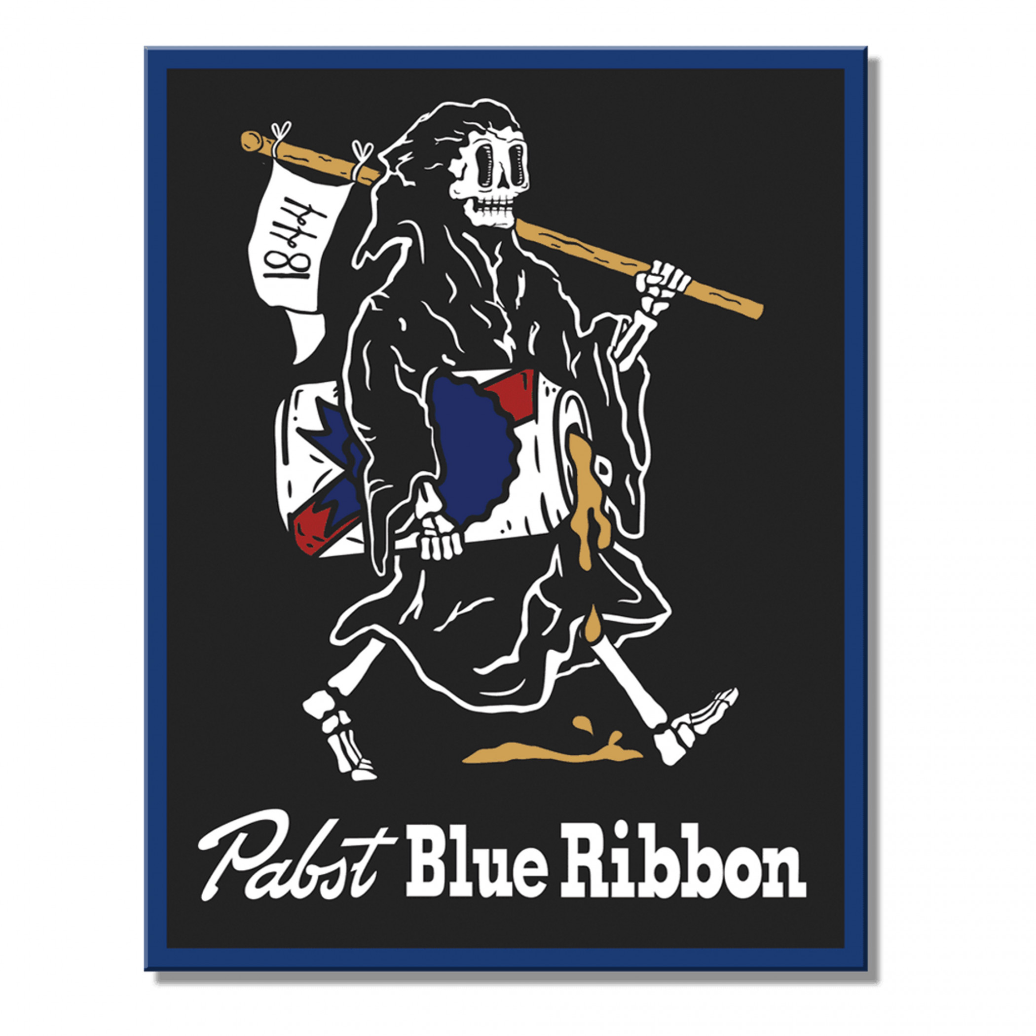Pabst Blue Ribbon Grim Reaper Tin Sign - WearYourBeer