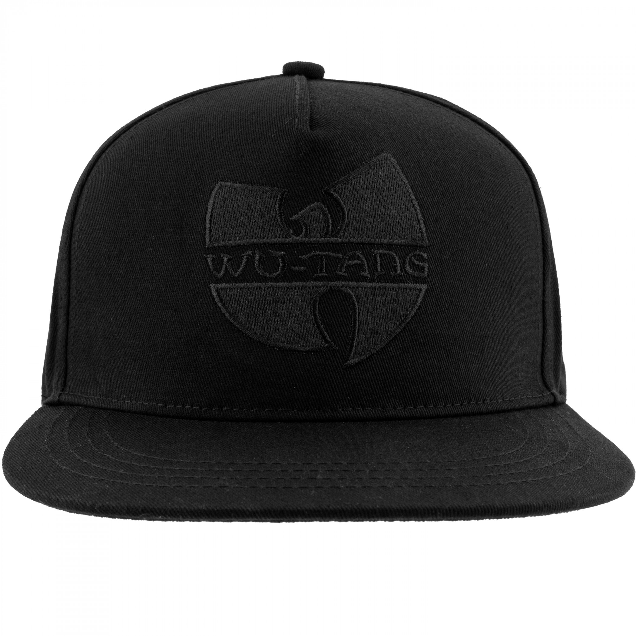 Wu-Tang Black on Black Embroidered Logo Snapback Hat - WearYourBeer