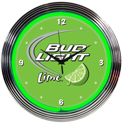 Bud Light Lime Neon Clock