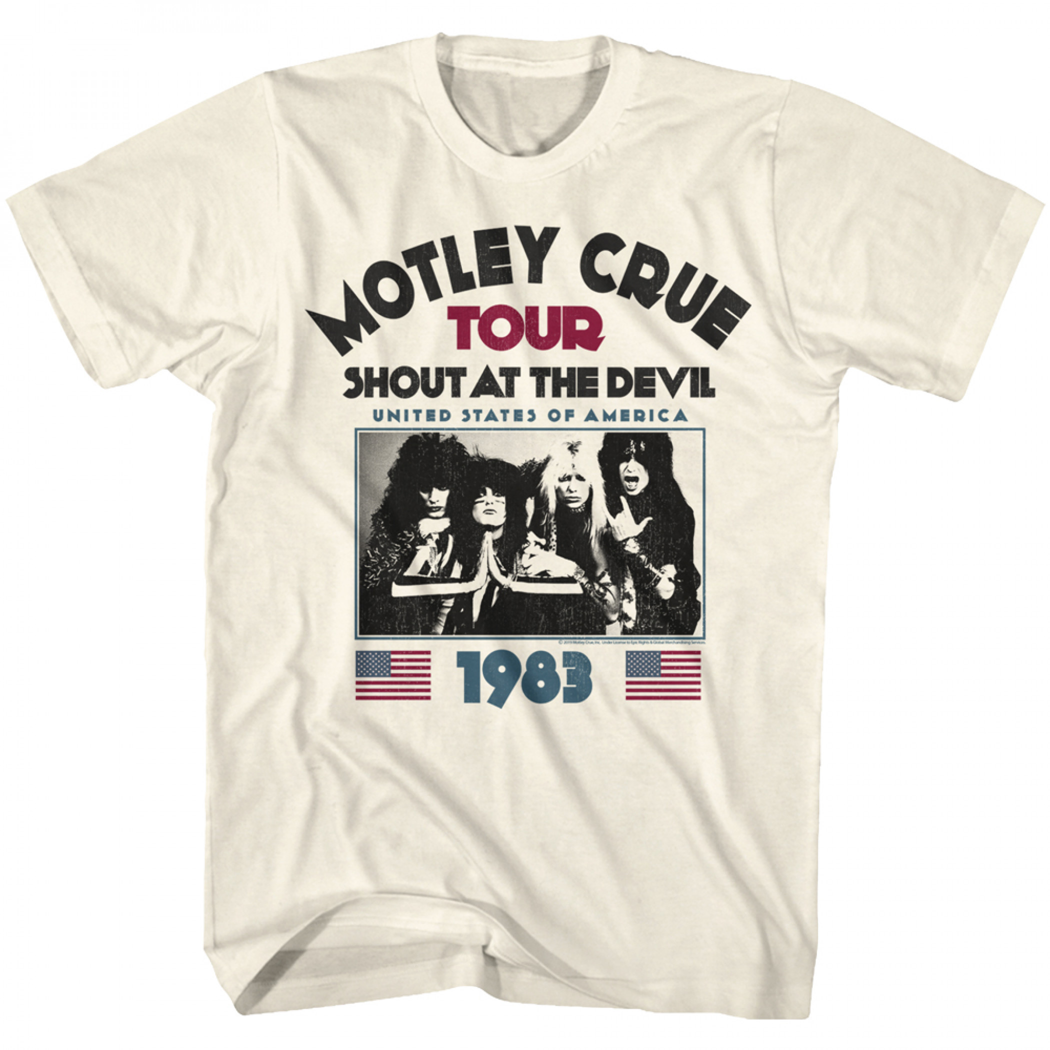 Motley Crue Shout at the Devil Tour 1983 Natural T-Shirt