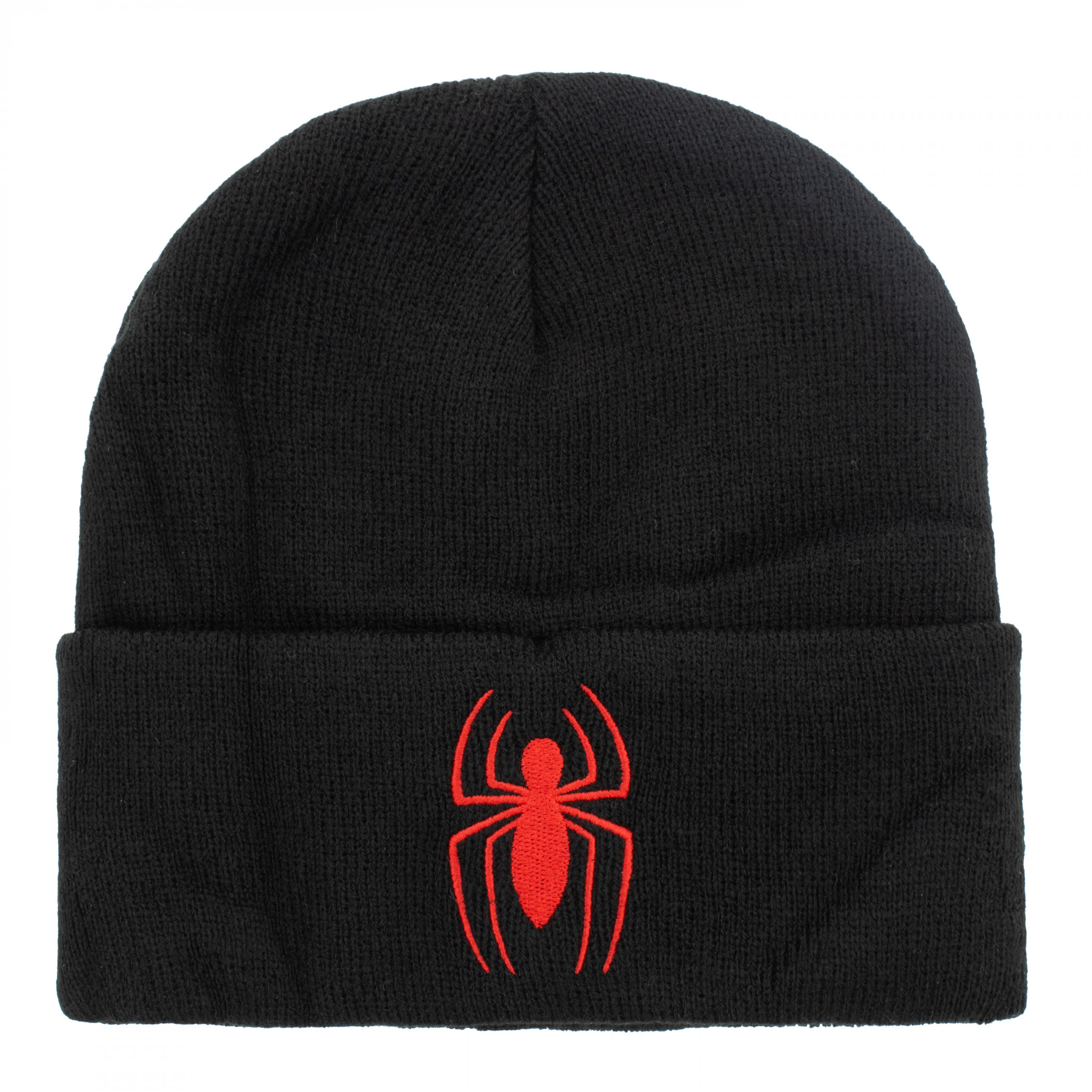 Spider-Man Embroidered Logo Acrylic Knit Cuffed Beanie