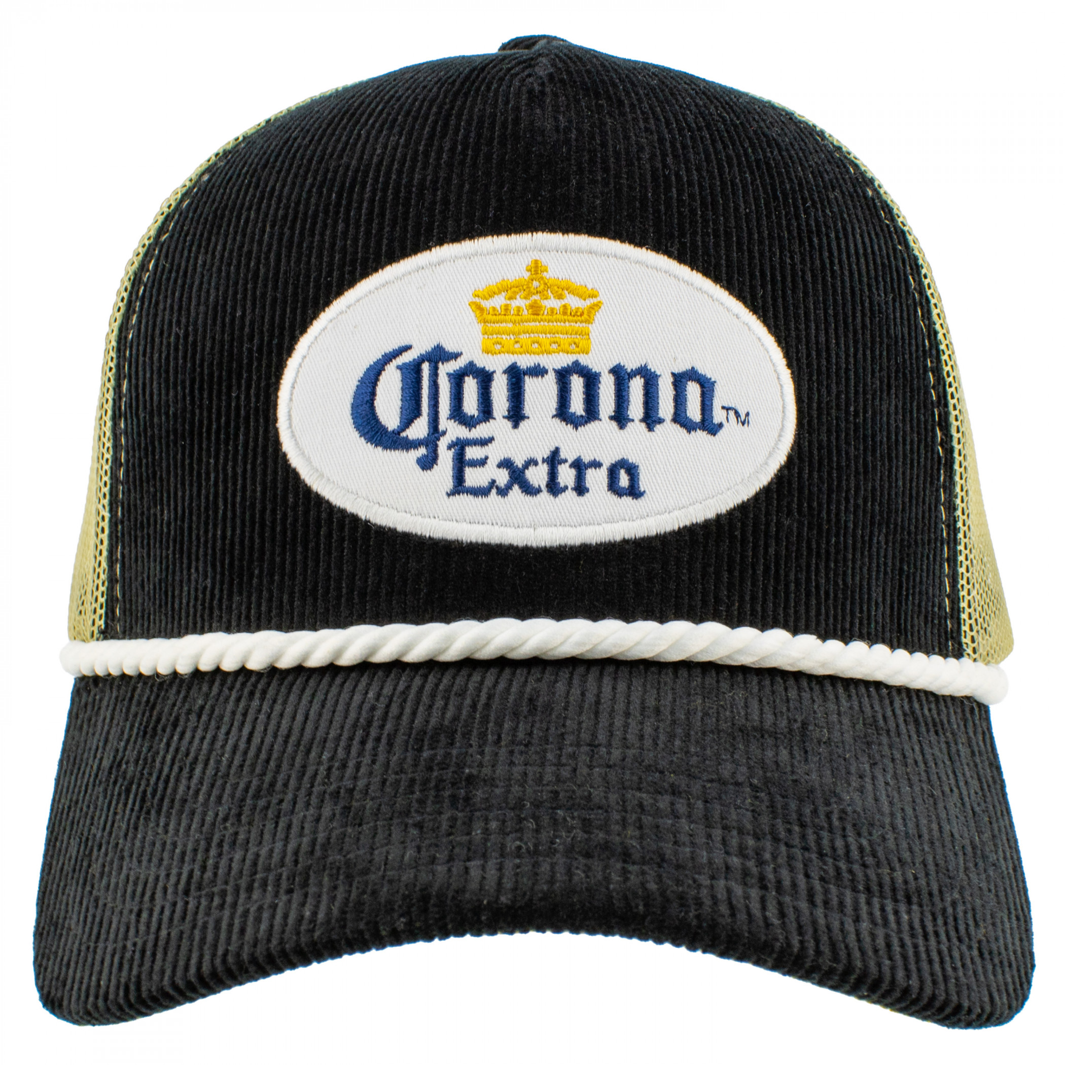 Corona Extra Black Corduroy Snapback Trucker Hat - WearYourBeer