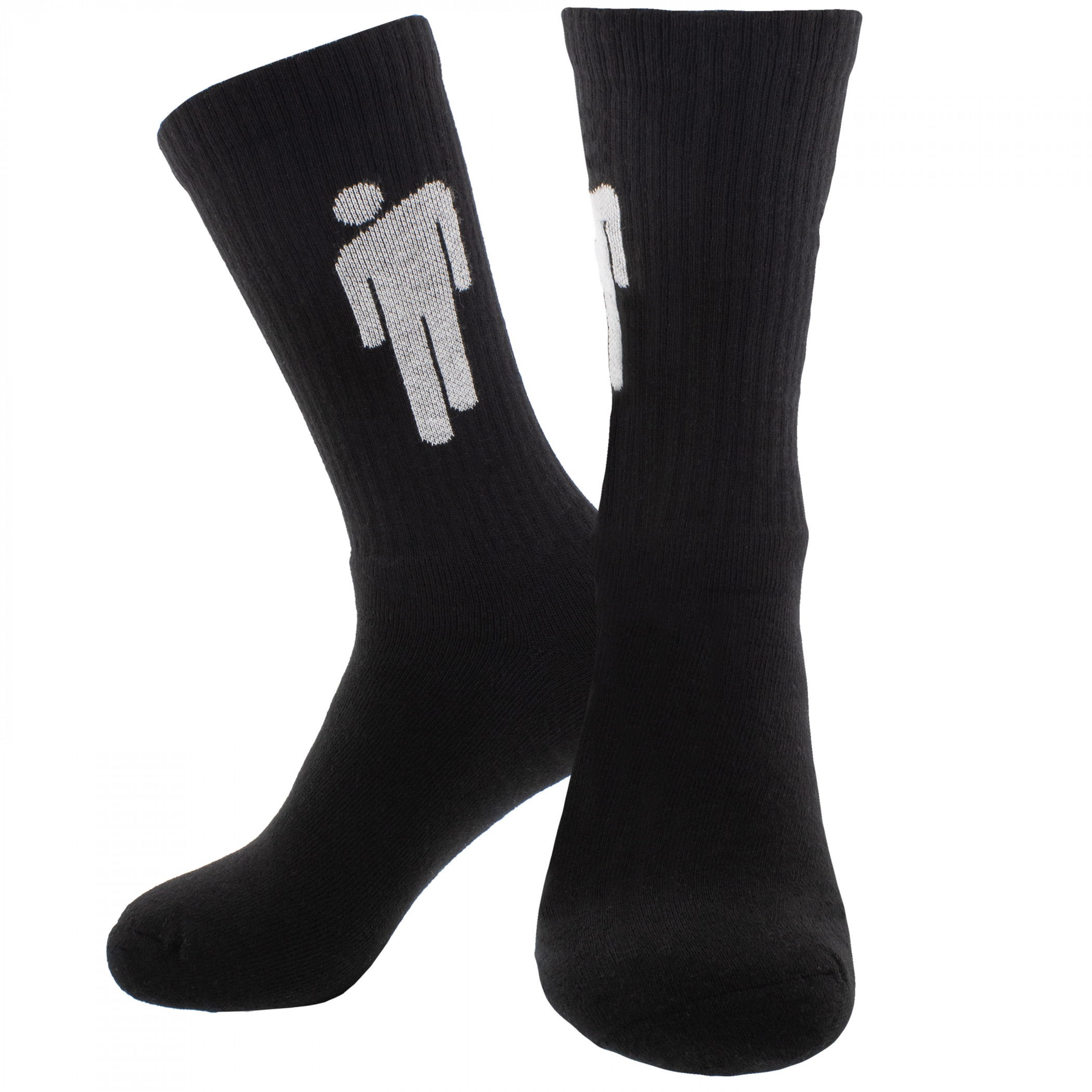 Billie Eilish White Blohsh on Black Terry Socks - WearYourBeer