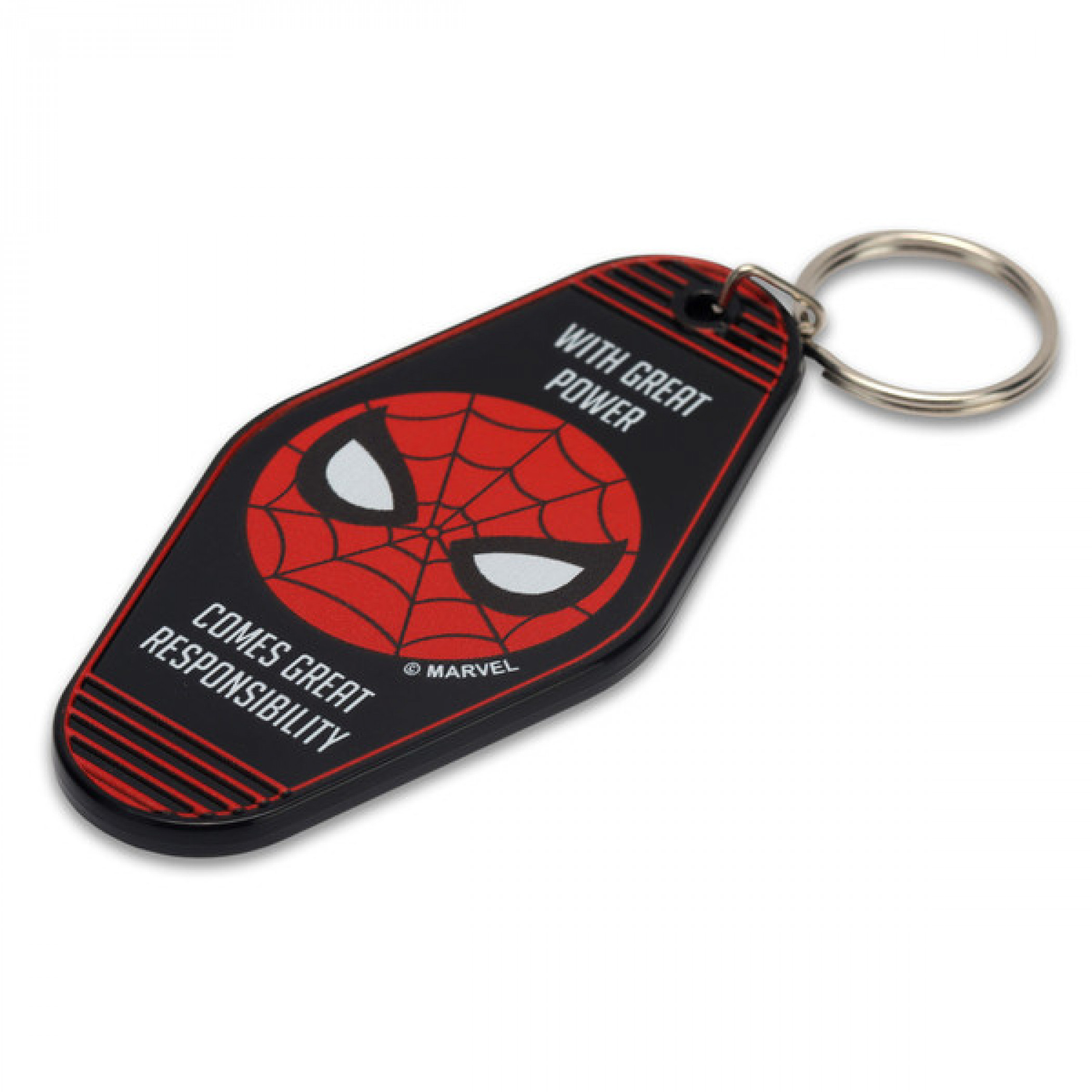 Spider-Man with Great Power Comes Great Responsibility Keychain