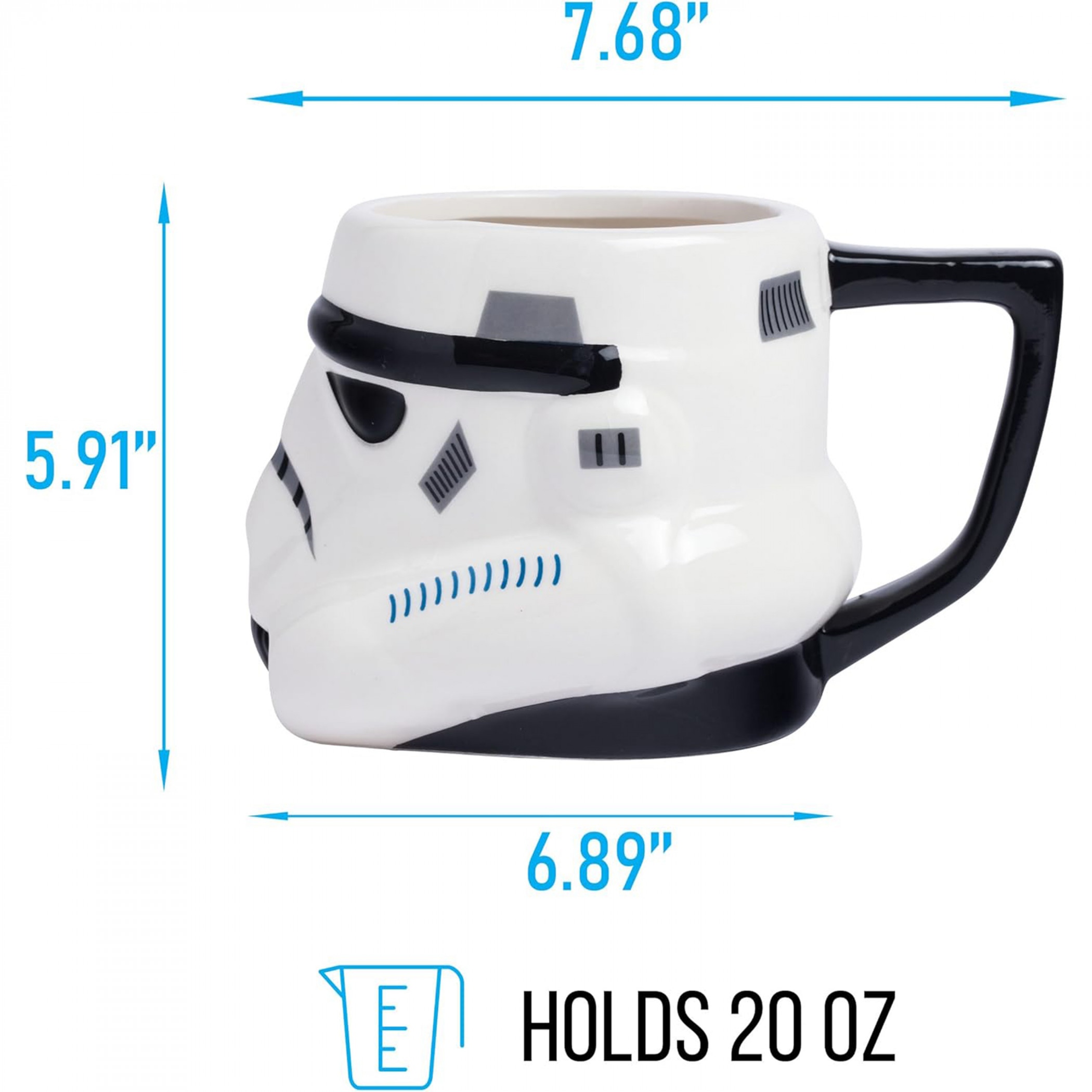 Star Wars Stormtrooper Edelstahl-Reisebecher – Thermobecher 430 Ml, Doppelwandig, Mit Deckel, Offiziell Lizenziert