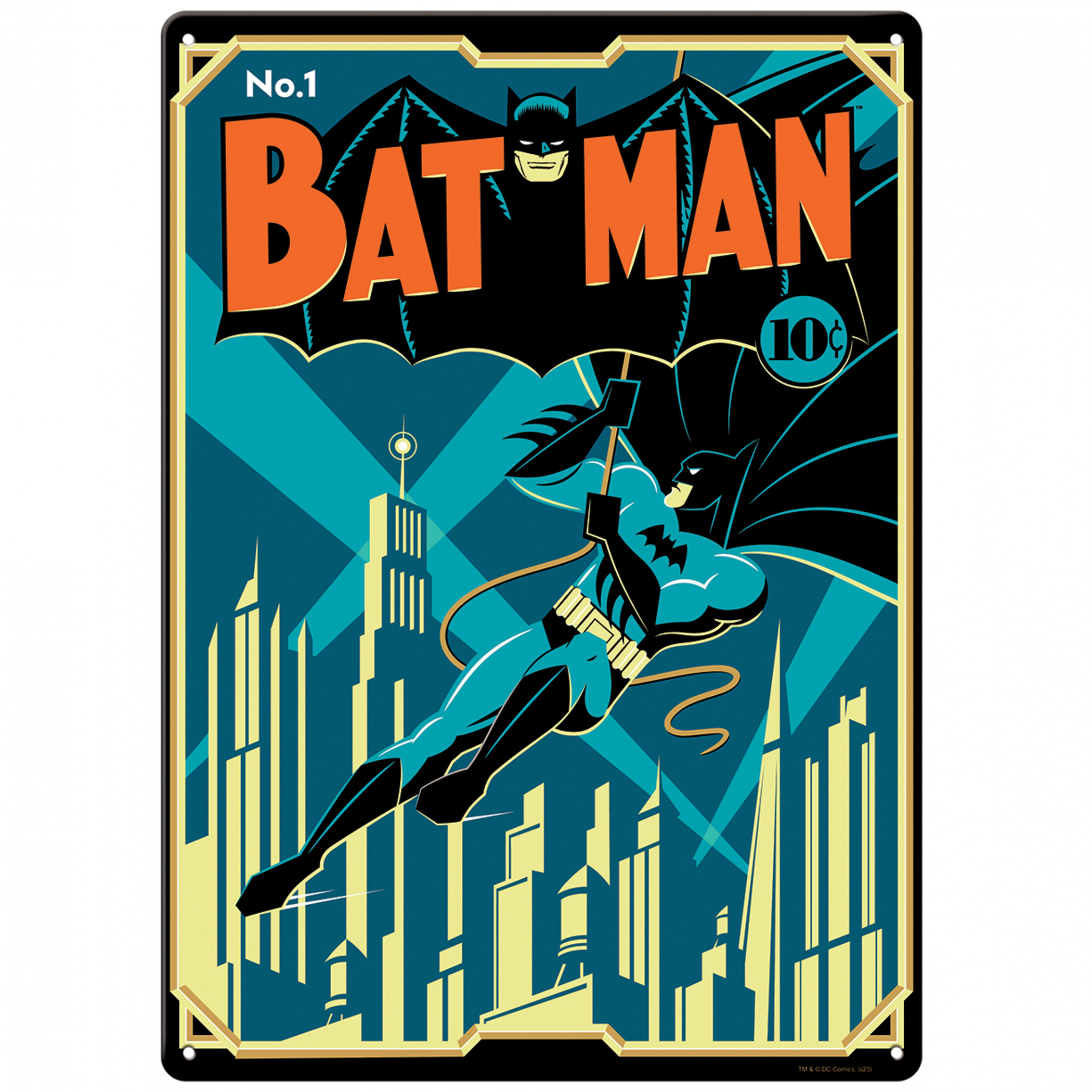 Batman Classic 10 Cent Comic Metal Sign - SuperHeroStuff
