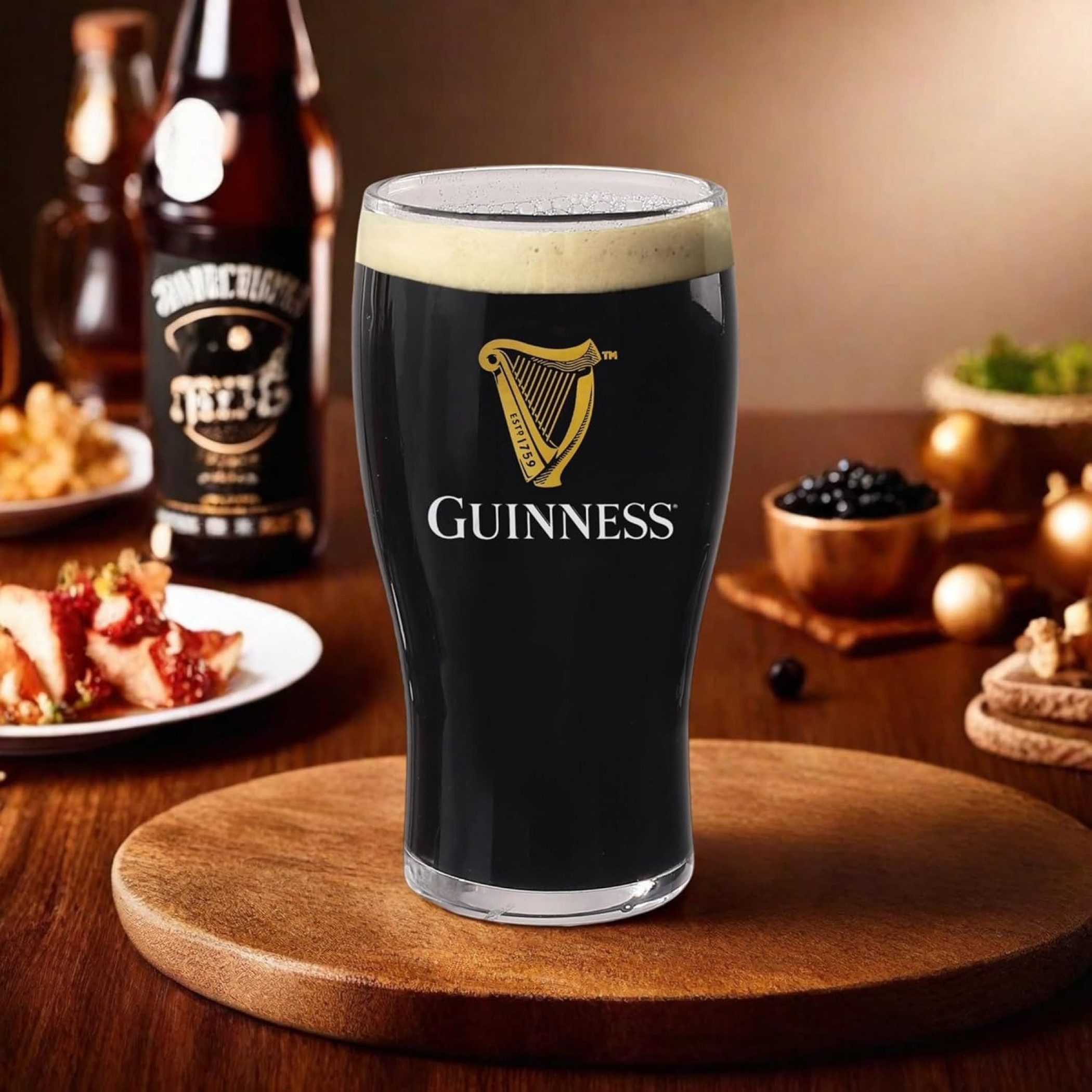 Guinness Logo 2-Pack Tulip Shaped 20oz Pint Glass Set - WearYourBeer