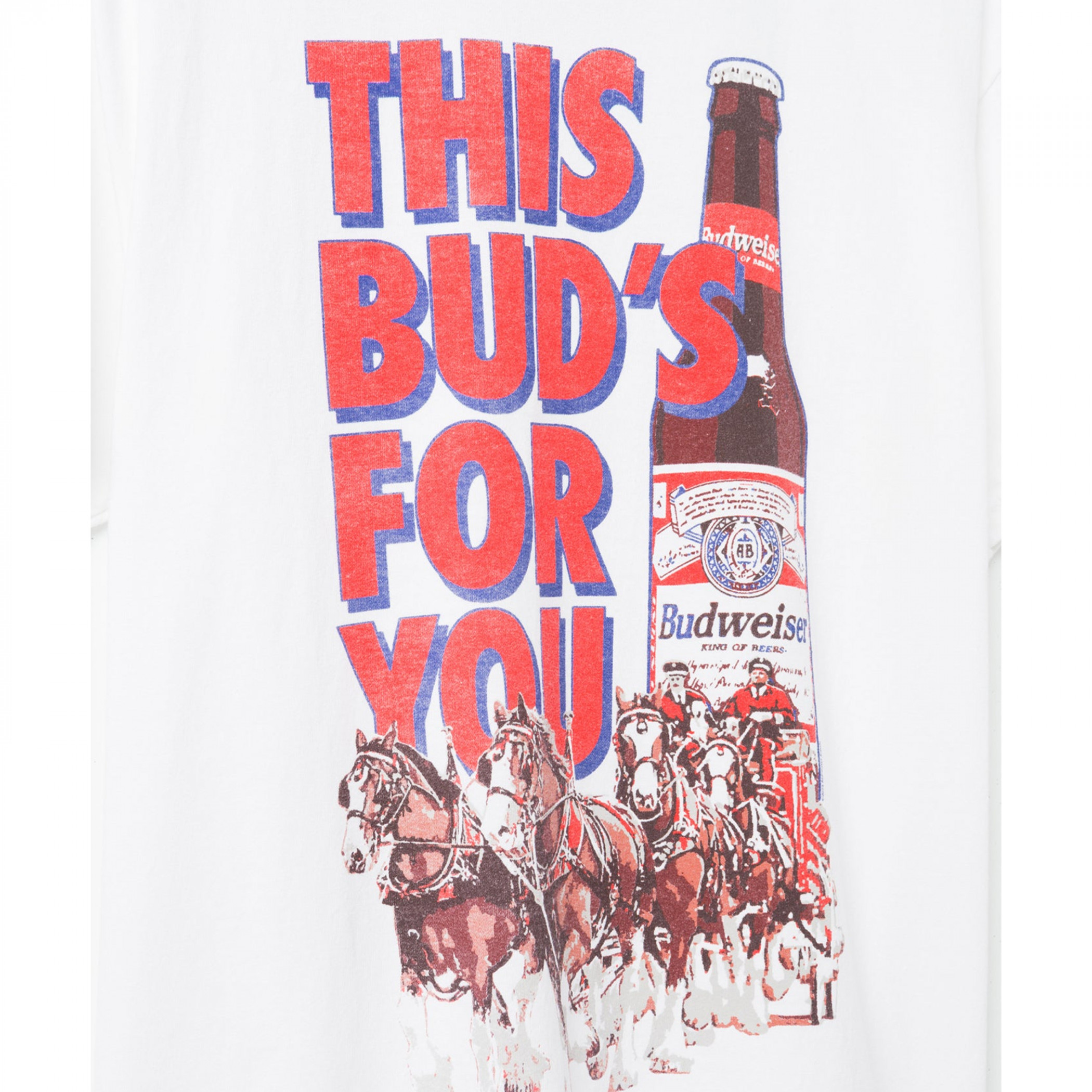 Budweiser Clydesdale This Bud's For You T-Shirt by Junk Food